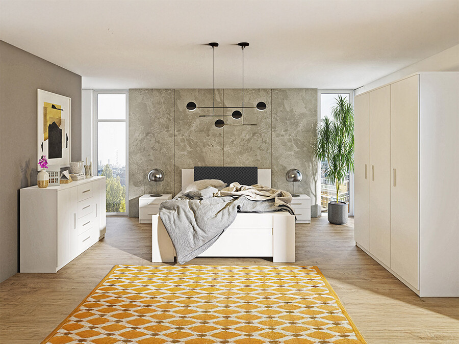 Set spavaća soba Catromi 123 (Belo + Soft Pik 011)