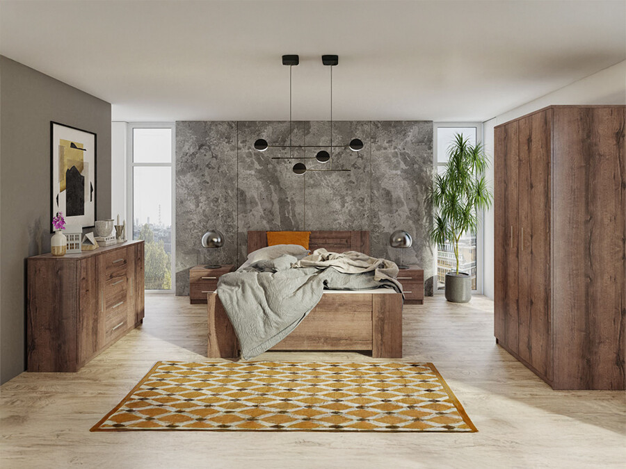 Set spavaća soba Catromi 123 (Manastirski hrast)