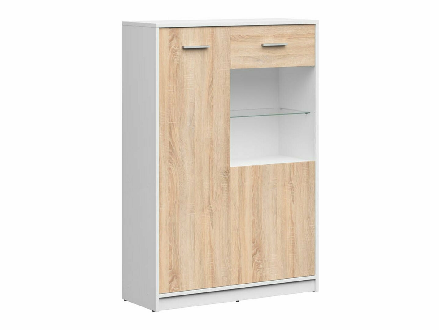 Polica Novsore 138 (Belo + Sonoma hrast)