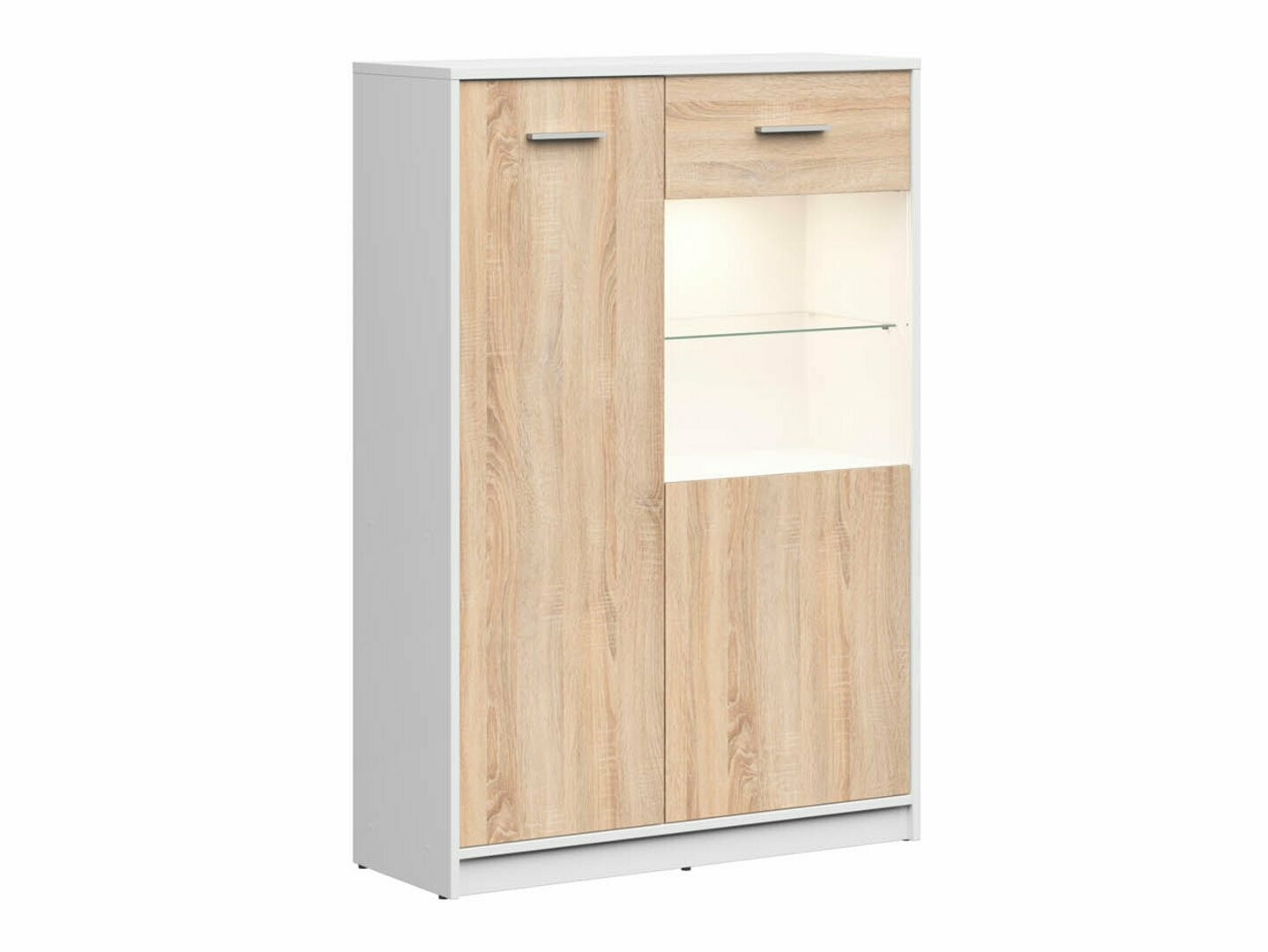 Polica Novsore 138 (Belo + Sonoma hrast)