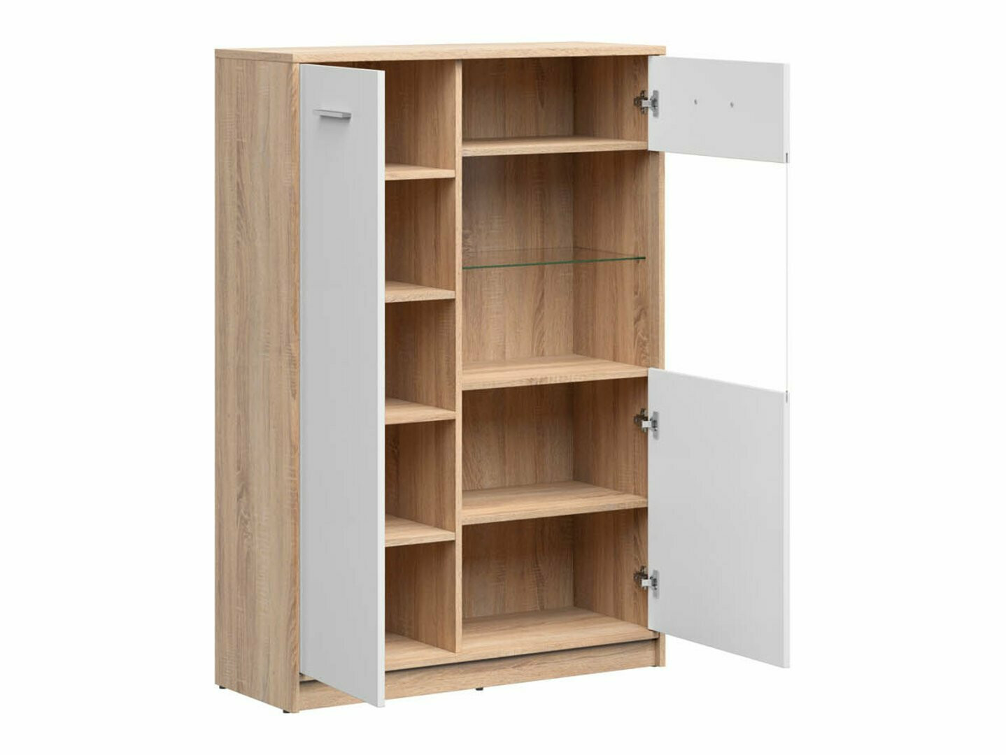 Polica Novsore 138 (Sonoma hrast + Belo)