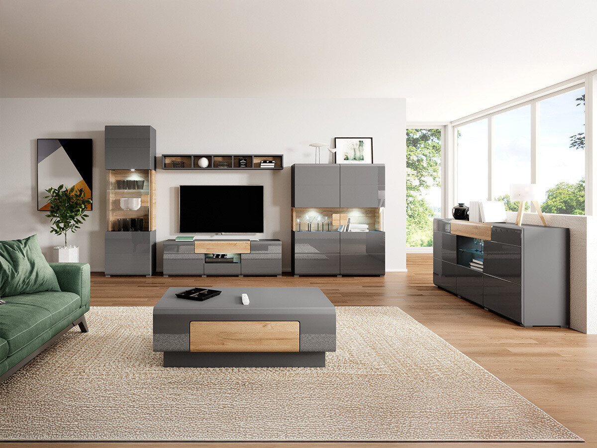 Komoda Torsone 108 (Antricit (ugalj) + Gloss antricit (ugalj) + Unuk hrast)