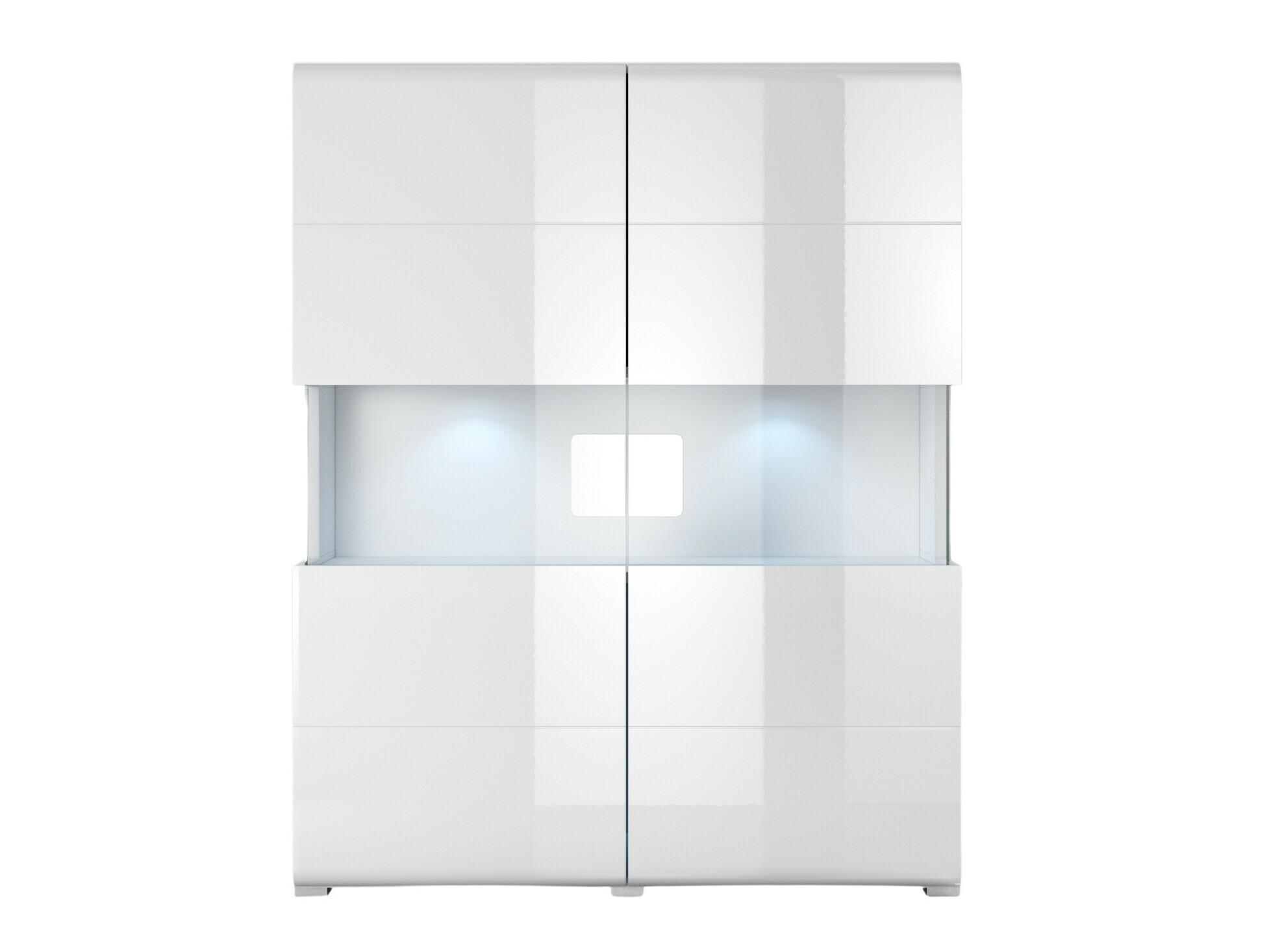 Polica Torsone 107 (Belo + Sjajno belo)