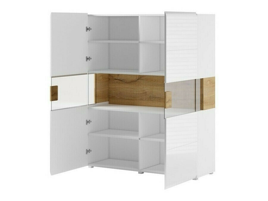 Set za dnevnu sobu Torsone 104 (Antracit + Gloss antracit + Grandson hrast)