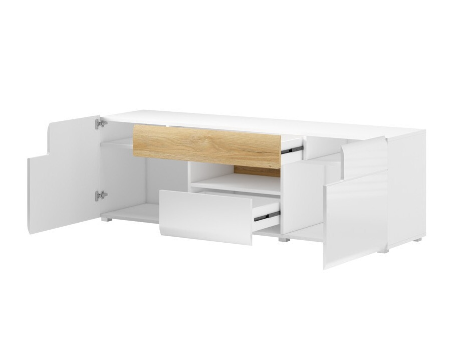 Set za dnevnu sobu Torsone 104 (Antracit + Gloss antracit + Grandson hrast)