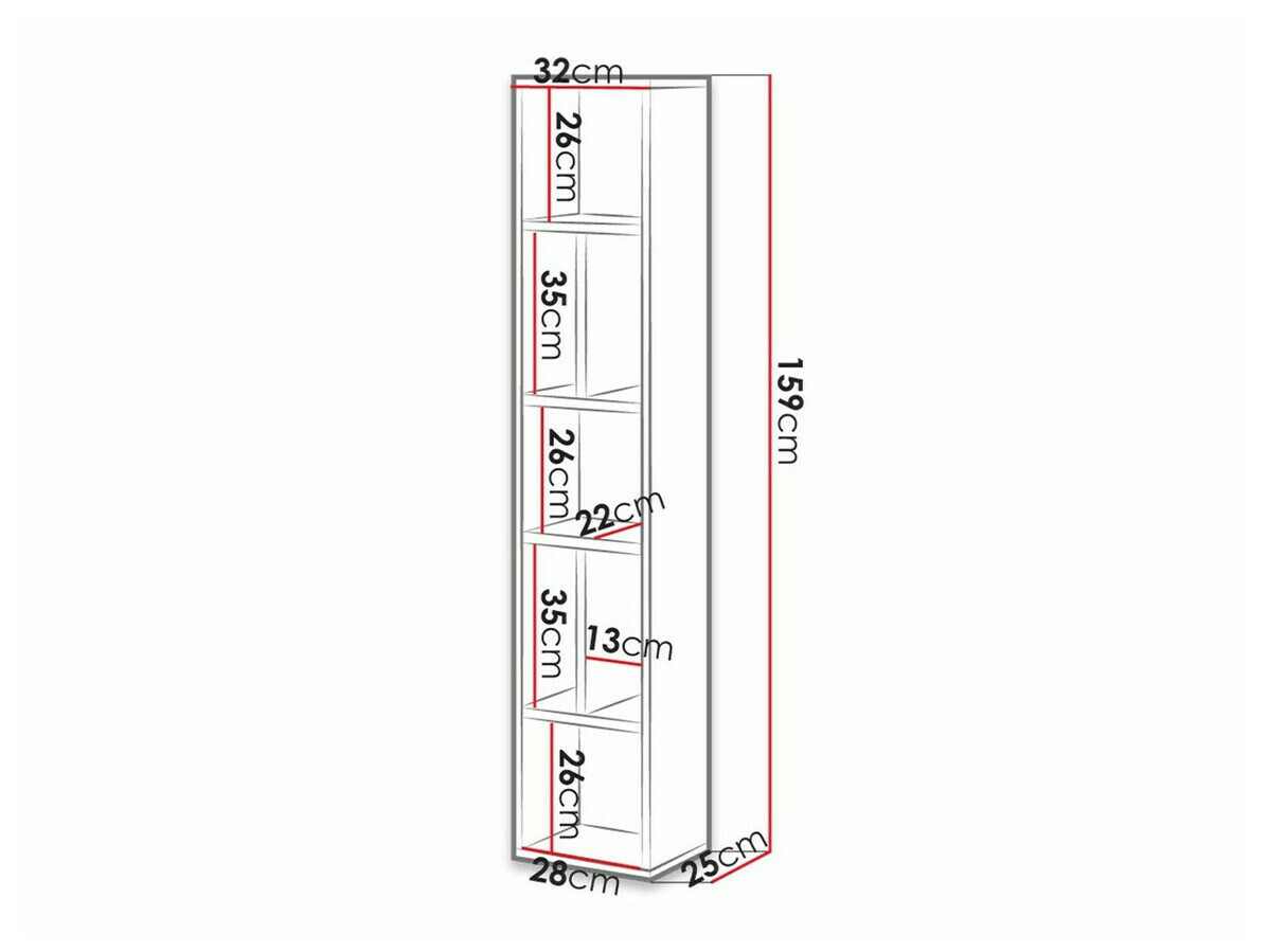 Zidna polica Torsone 106 (Belo)