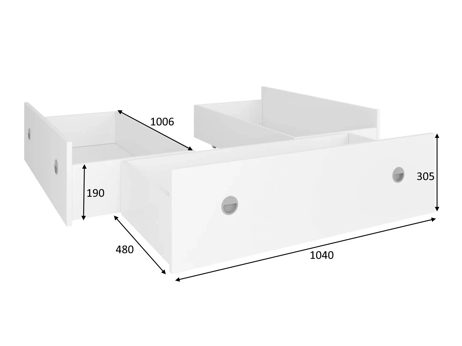 Kutija za posteljinu Novsore 129 (Belo) (3 kom.)