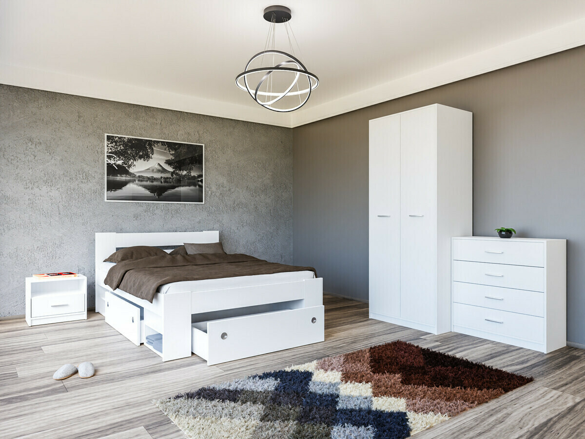 Set spavaća soba Novsore 147 (Belo)