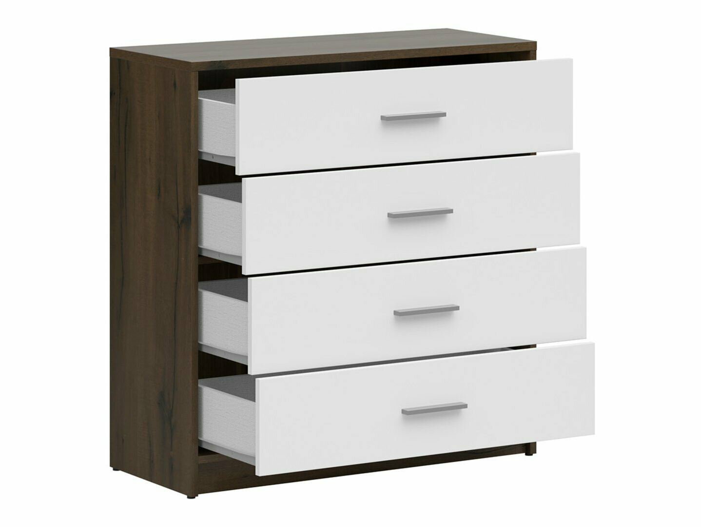 Komoda Novsore 101 (Tamni hrast + Belo)