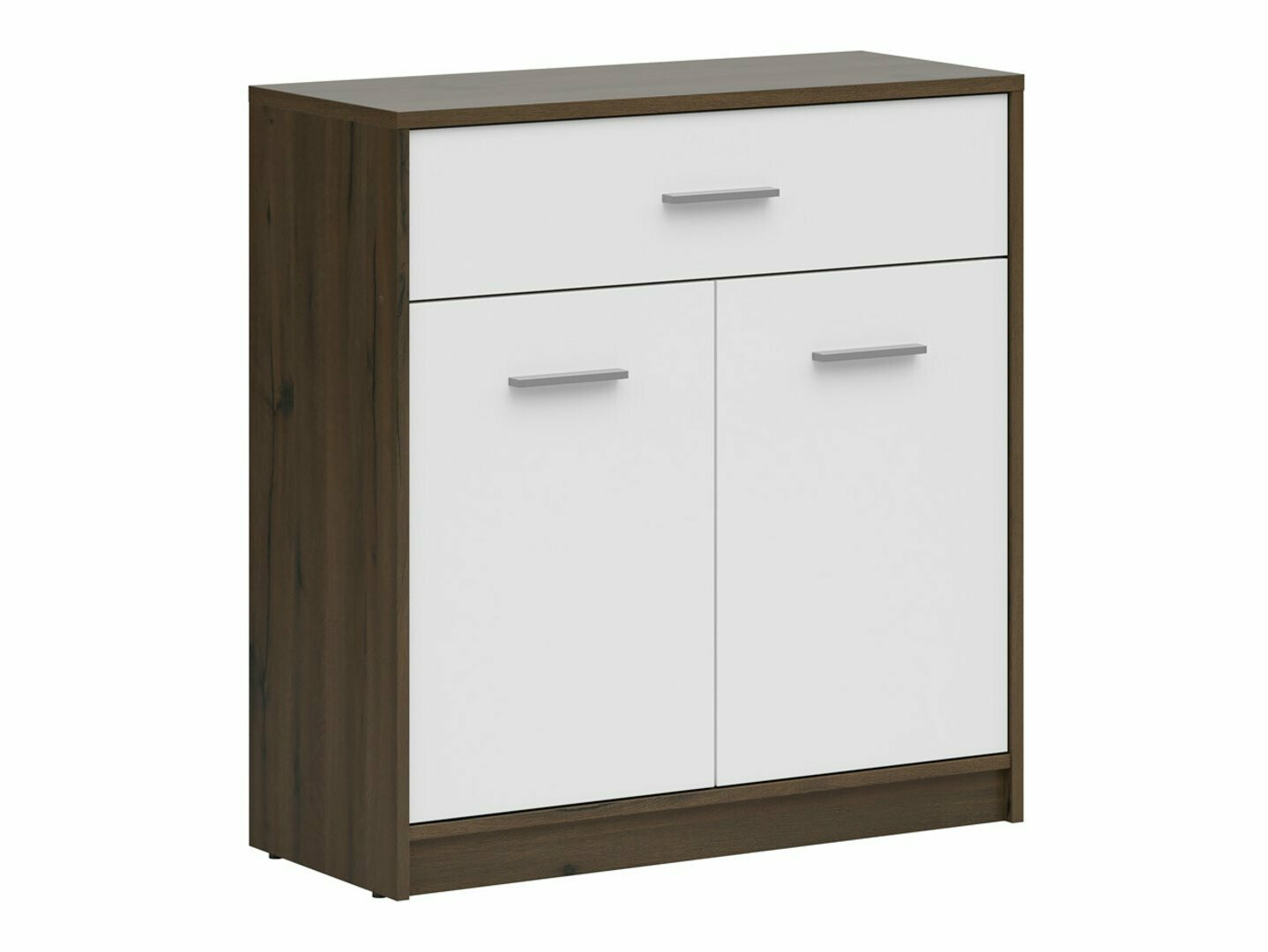 Komoda Novsore 115 (Tamni hrast + Belo)