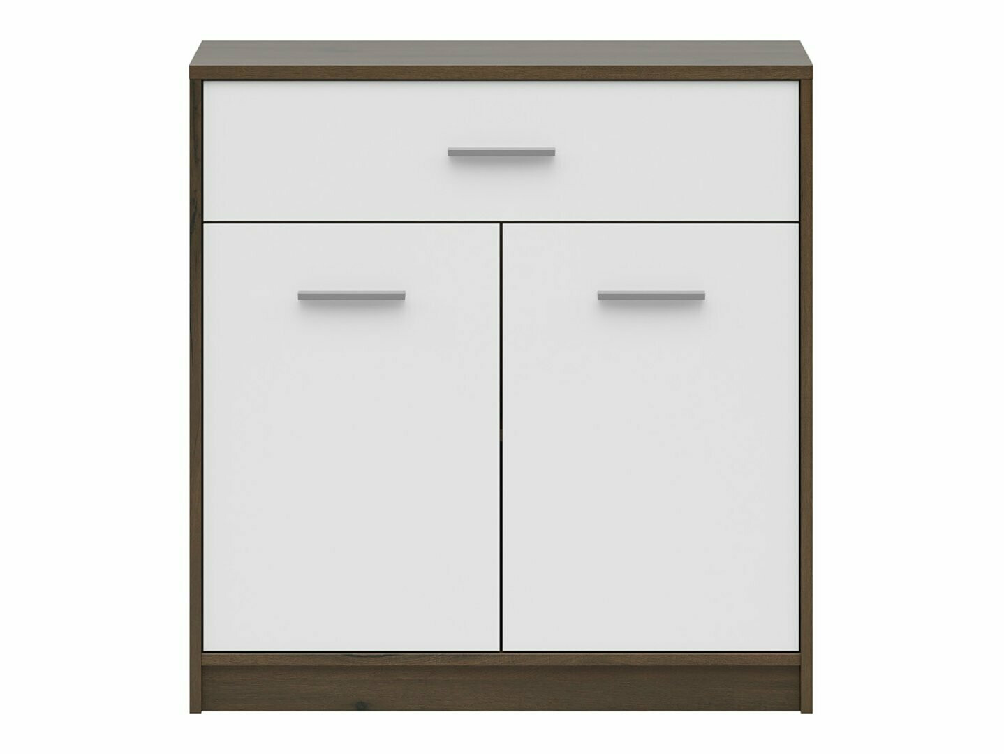 Komoda Novsore 115 (Tamni hrast + Belo)
