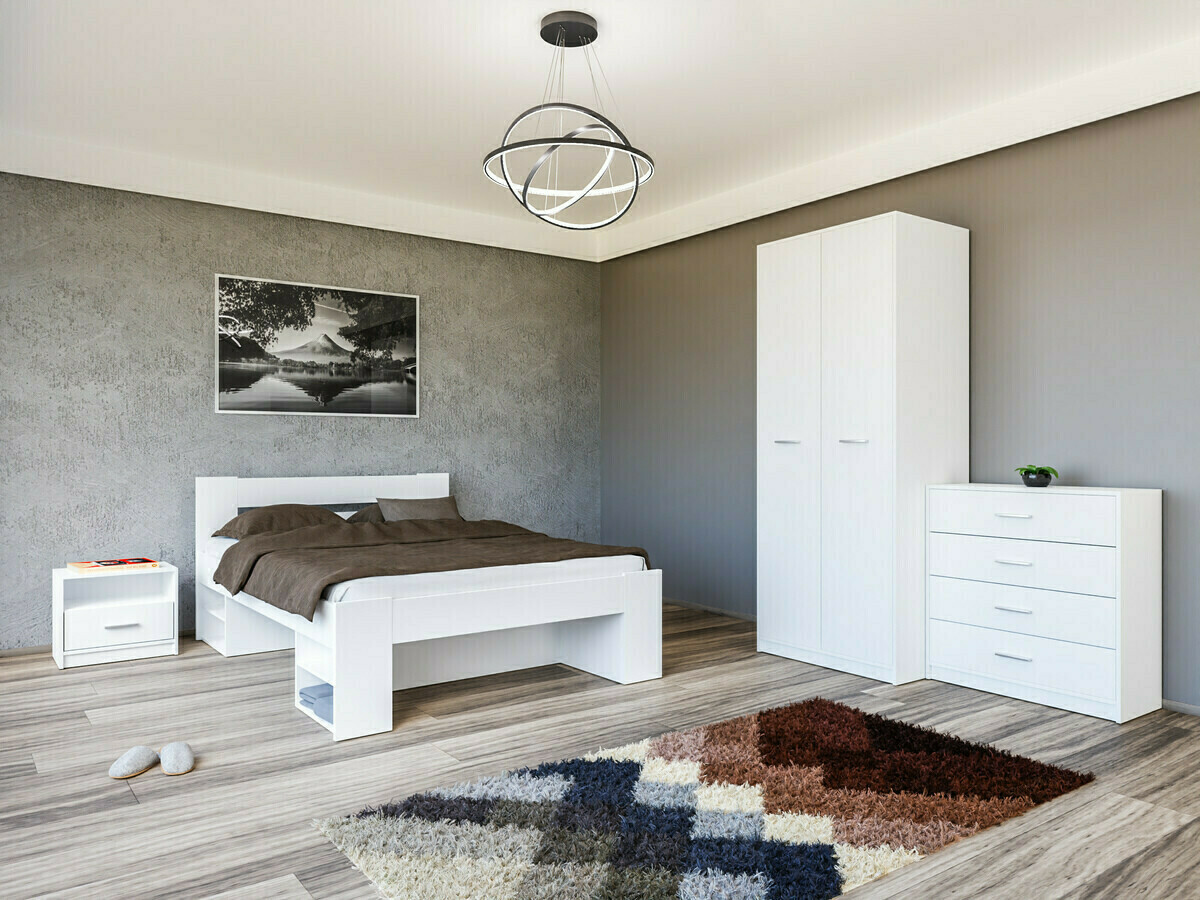 Set spavaća soba Novsore 147 (Belo)