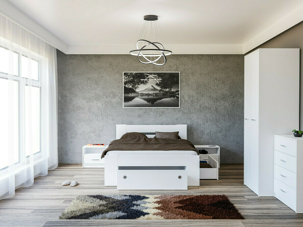 Set spavaća soba Novsore 147 (Belo)
