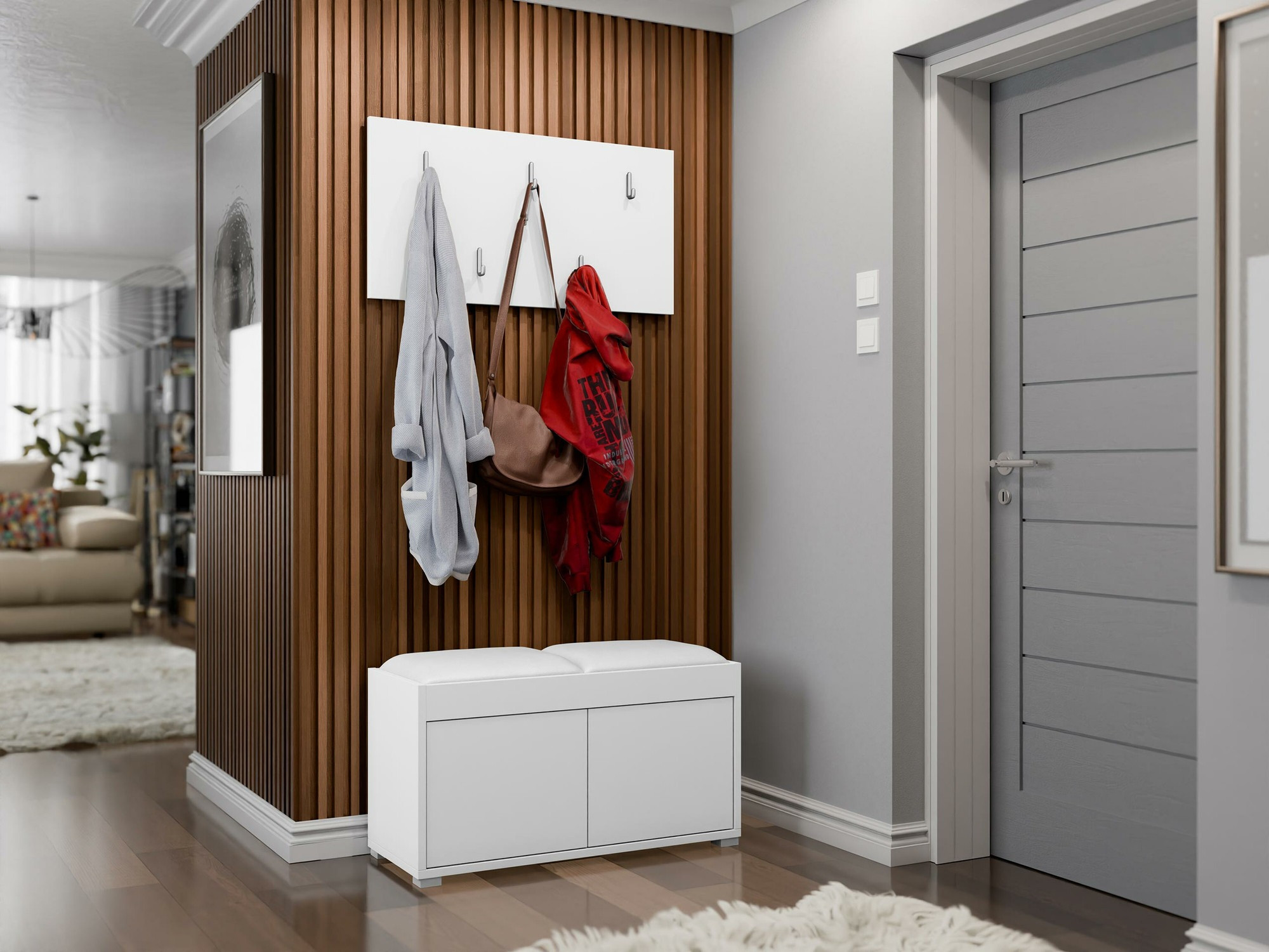 Set za hodnik Comfivo Fersoe 117 (Belo)