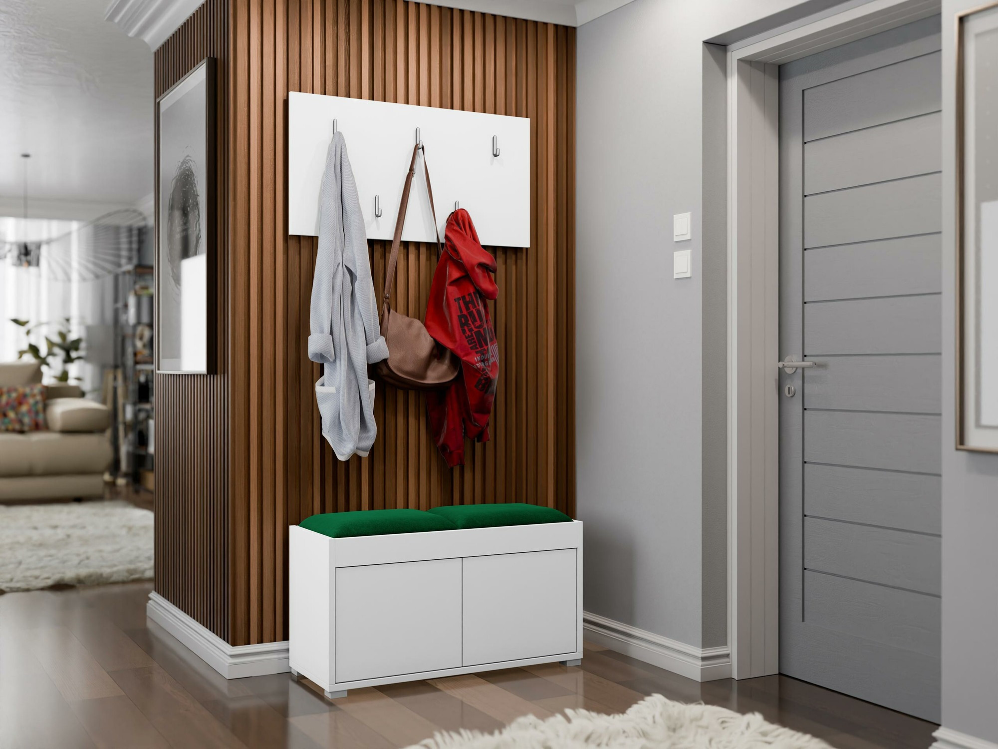 Set za hodnik Comfivo Fersoe 117 (Belo)