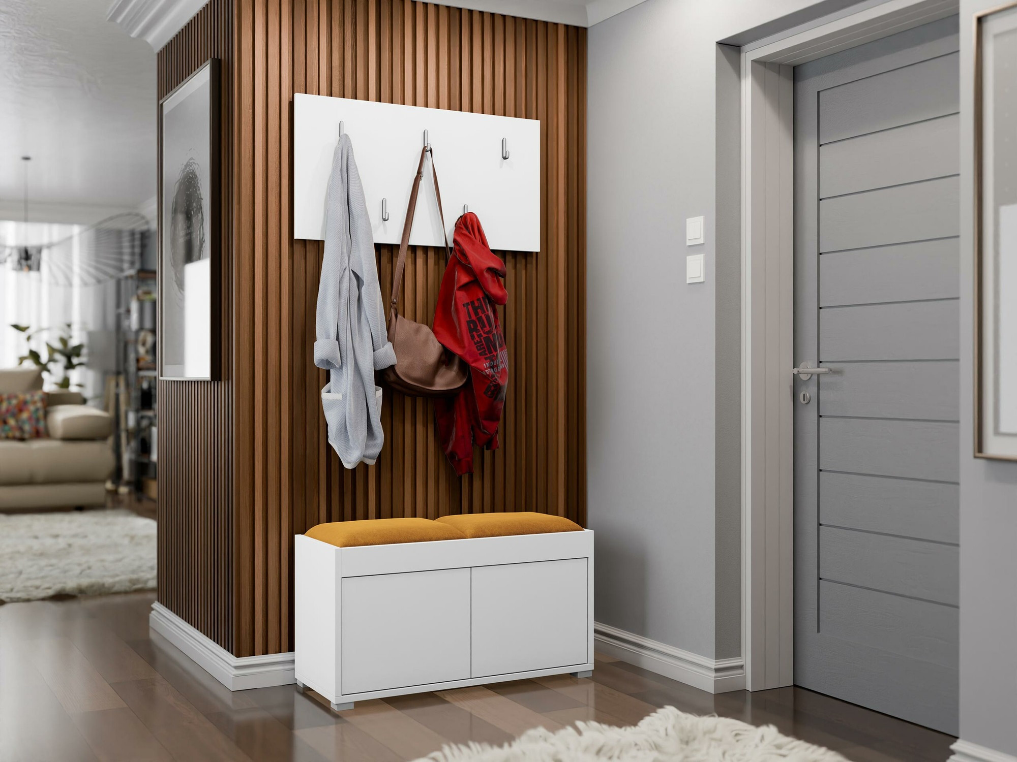 Set za hodnik Comfivo Fersoe 117 (Belo)