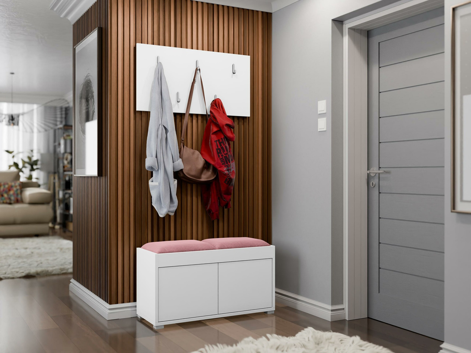 Set za hodnik Comfivo Fersoe 117 (Belo)