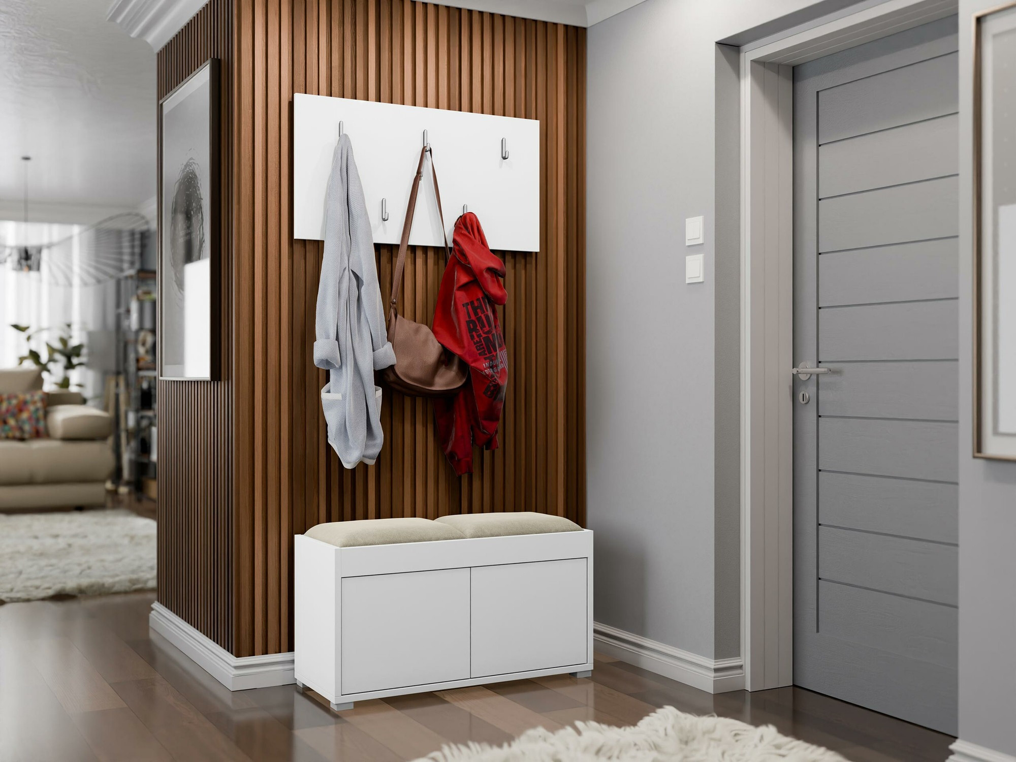 Set za hodnik Comfivo Fersoe 117 (Belo)