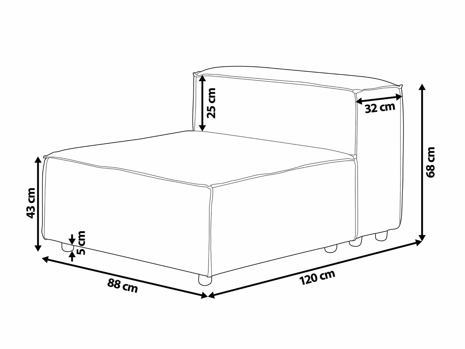 Modularna fotelja Serophi 100 (Taupe)