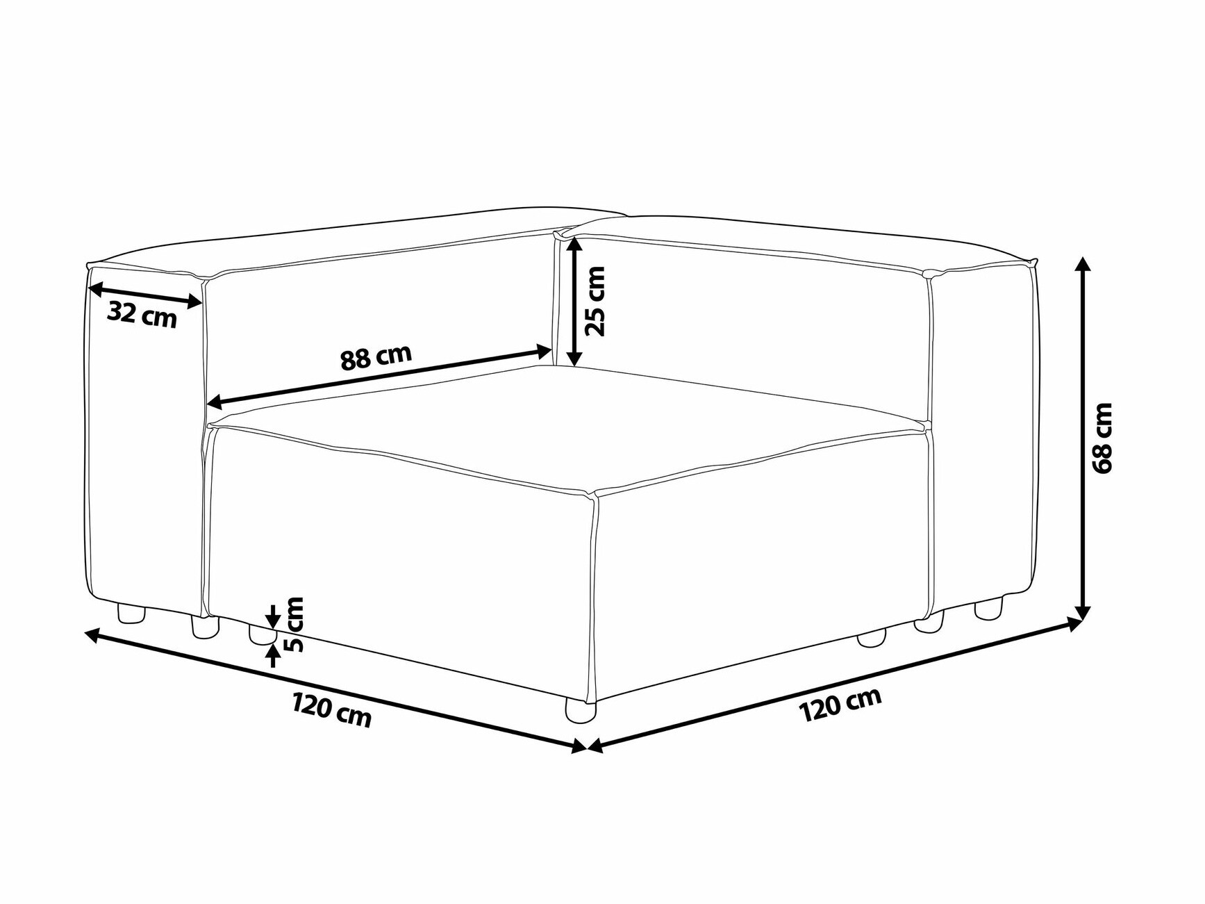 Modularne sedeće garniture Serophi 101 (Bež)