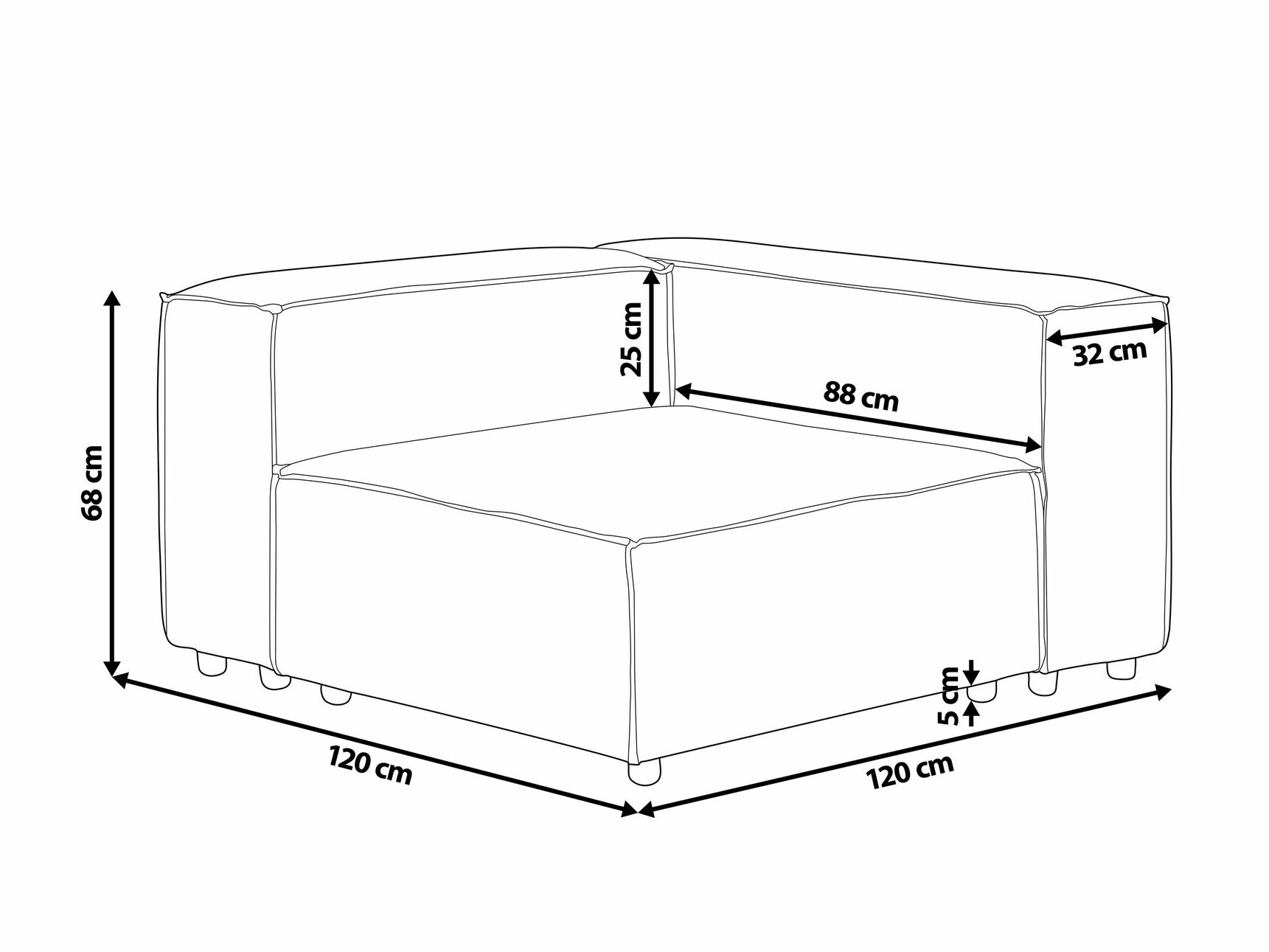 Modularne sedeće garniture Serophi 101 (Bež)