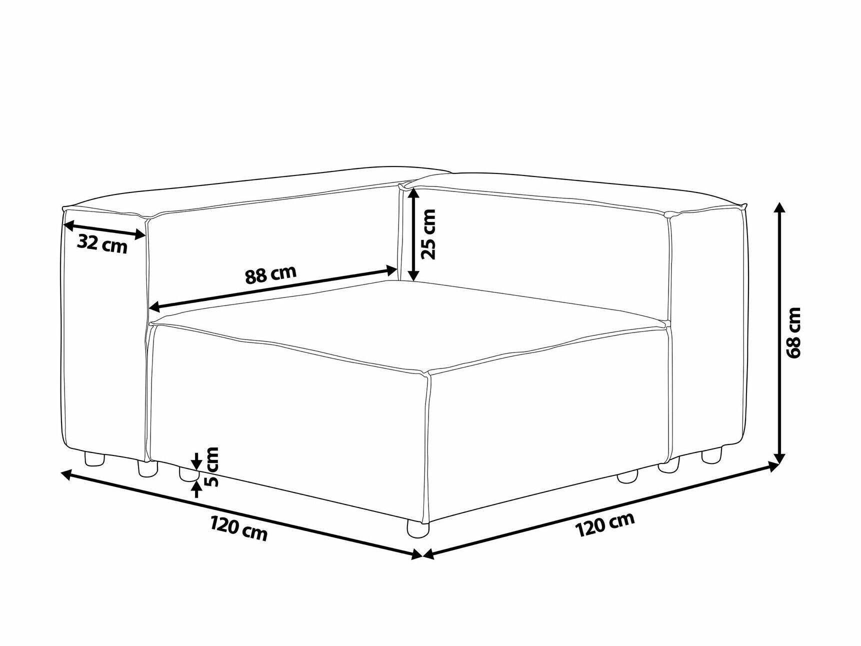 Modularne sedeće garniture Serophi 101 (Zelena)