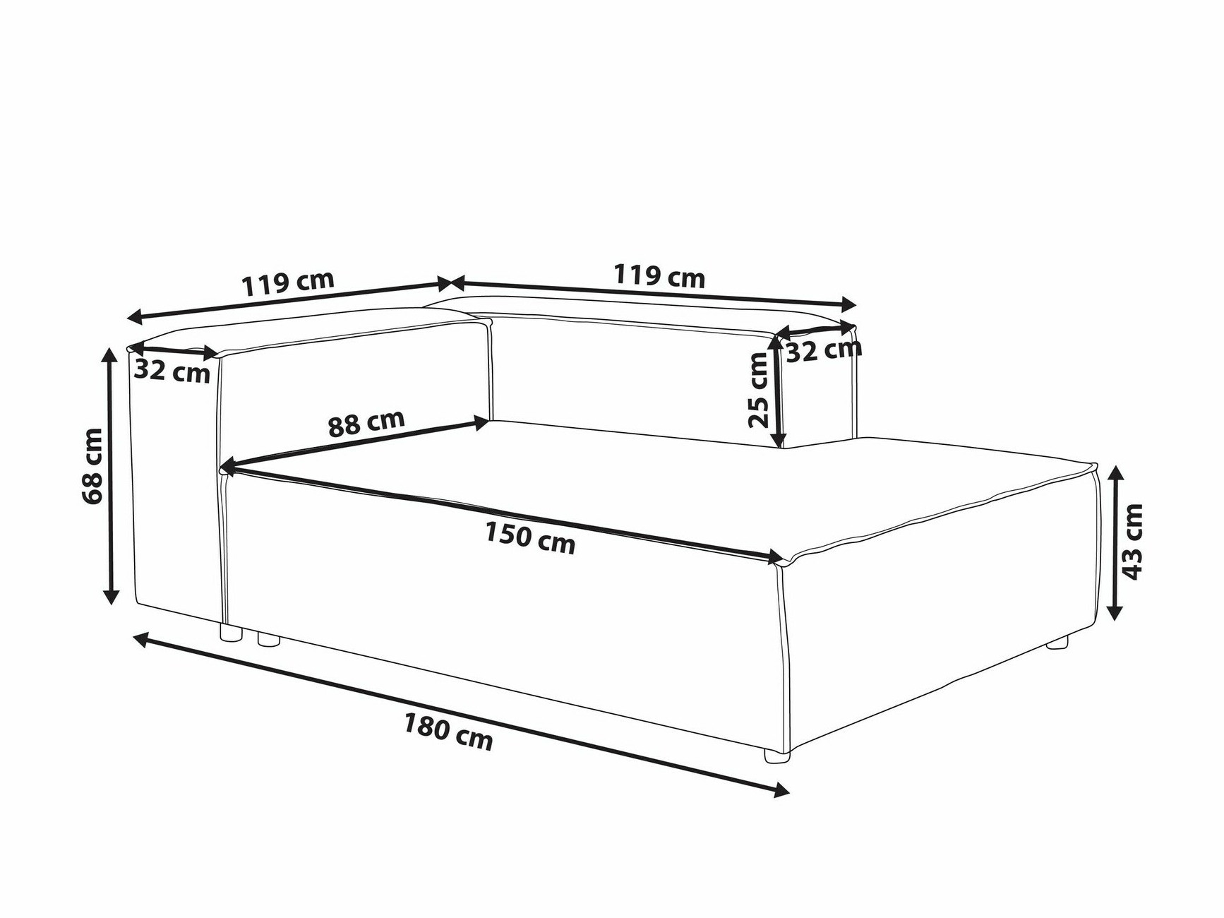 Modularne sedeće garniture Serophi 102 (Bež)