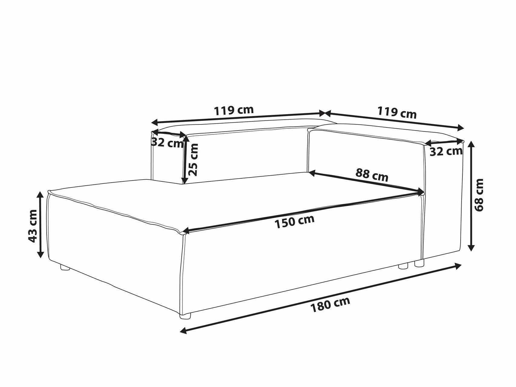 Modularne sedeće garniture Serophi 102 (Bež)