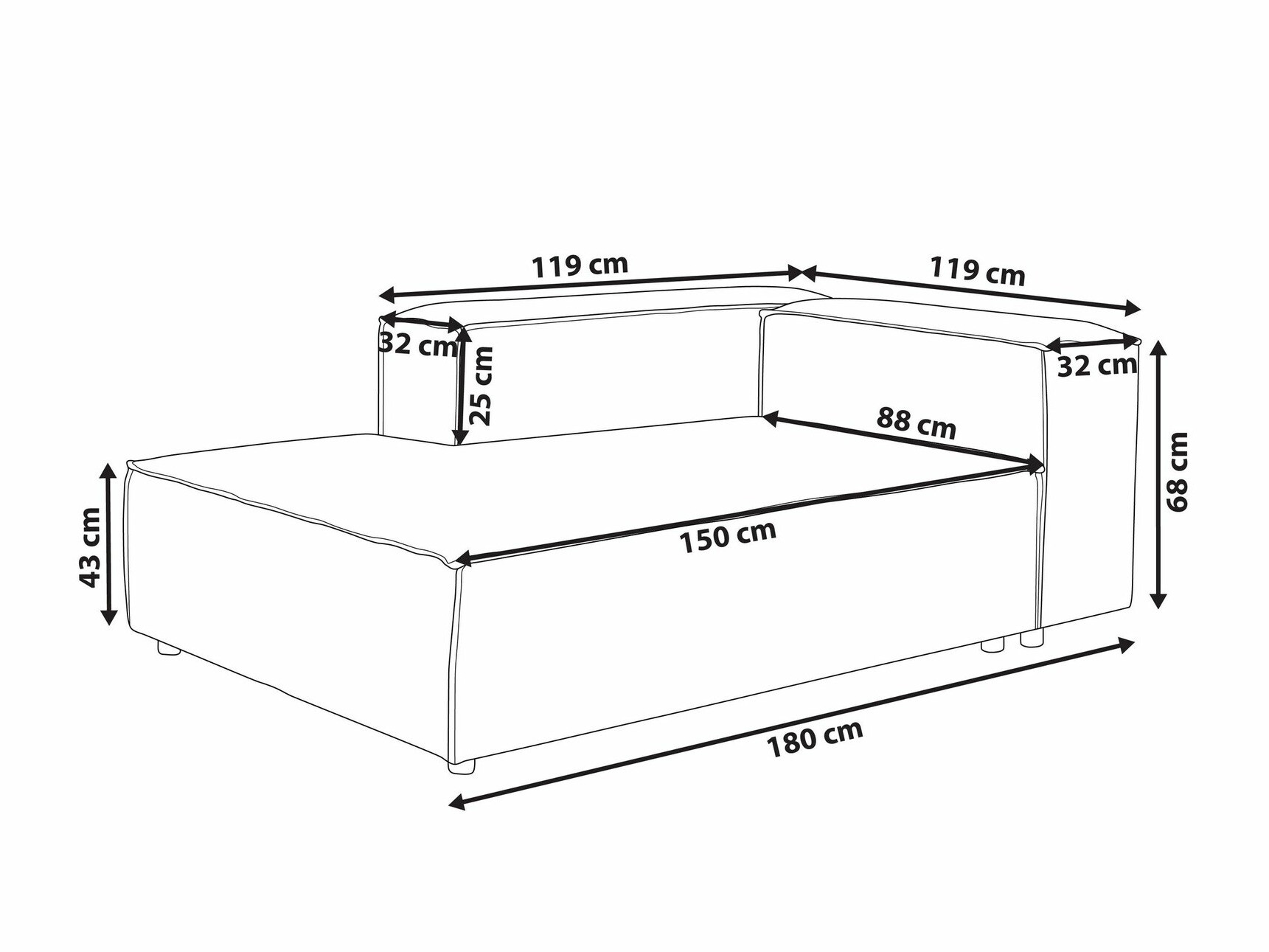 Modularne sedeće garniture Serophi 102 (Taupe)