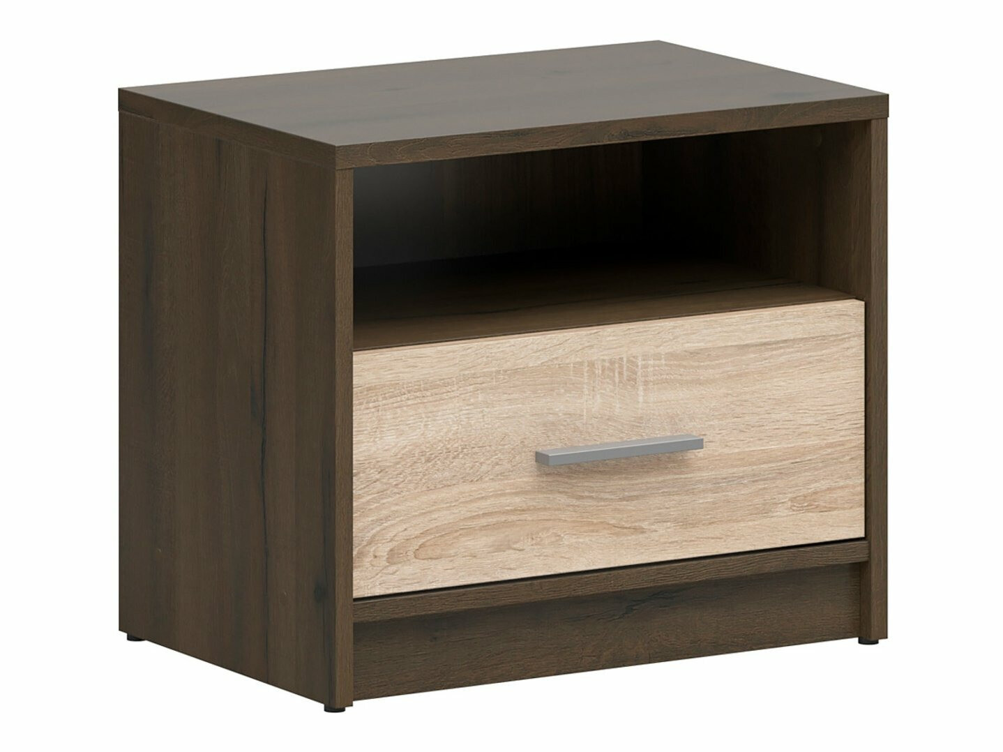 Noćni ormarić Novsore 102 (Tamni hrast + Sonoma hrast)