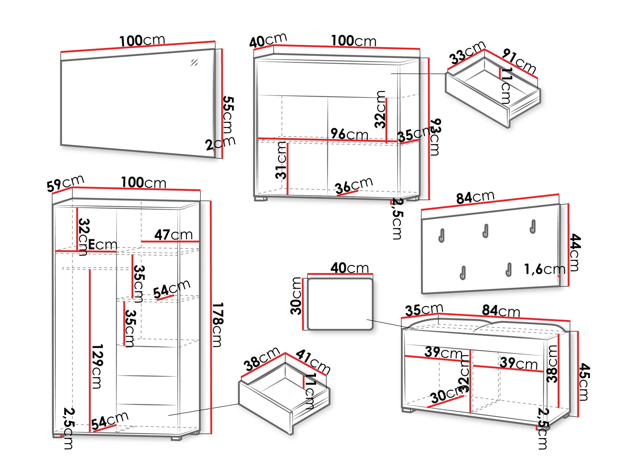 Set za hodnik Comfivo Fersoe 118 (Kašmir)