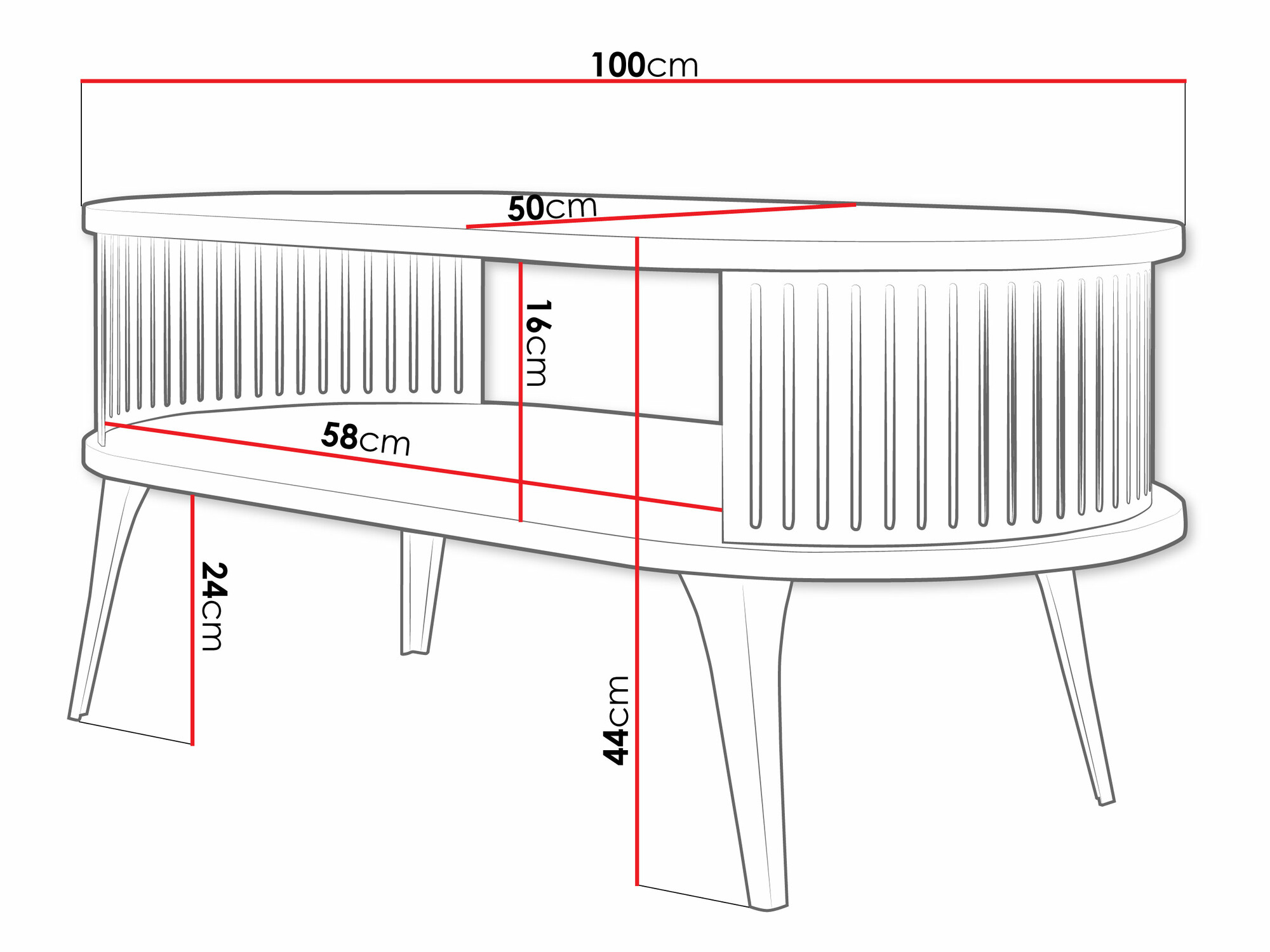 Stočić za kafu Sordore 105 (Crno + Beli mermer)