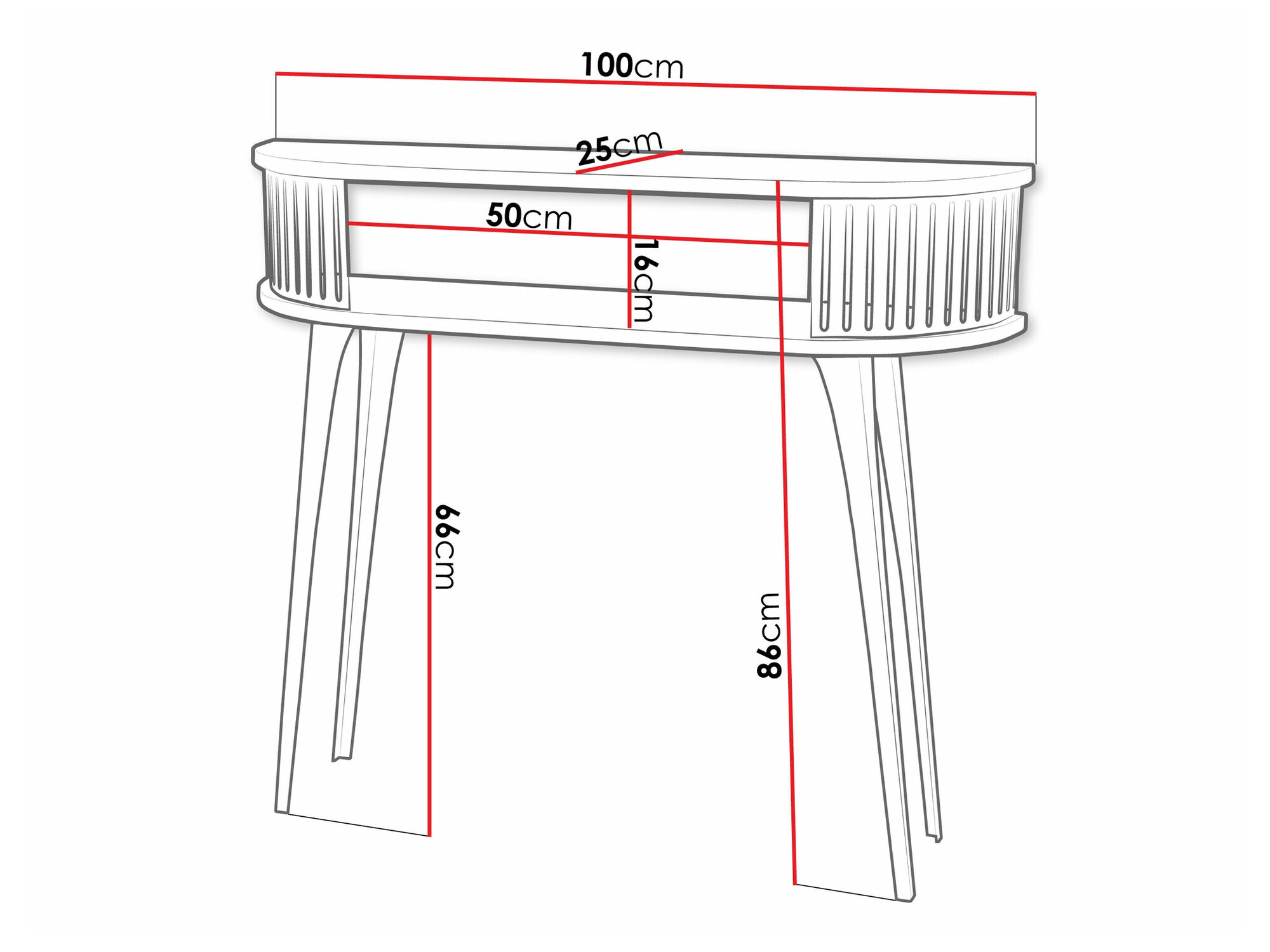 Konzolni stočić Sordore 111 (Crno + Crni mermer)