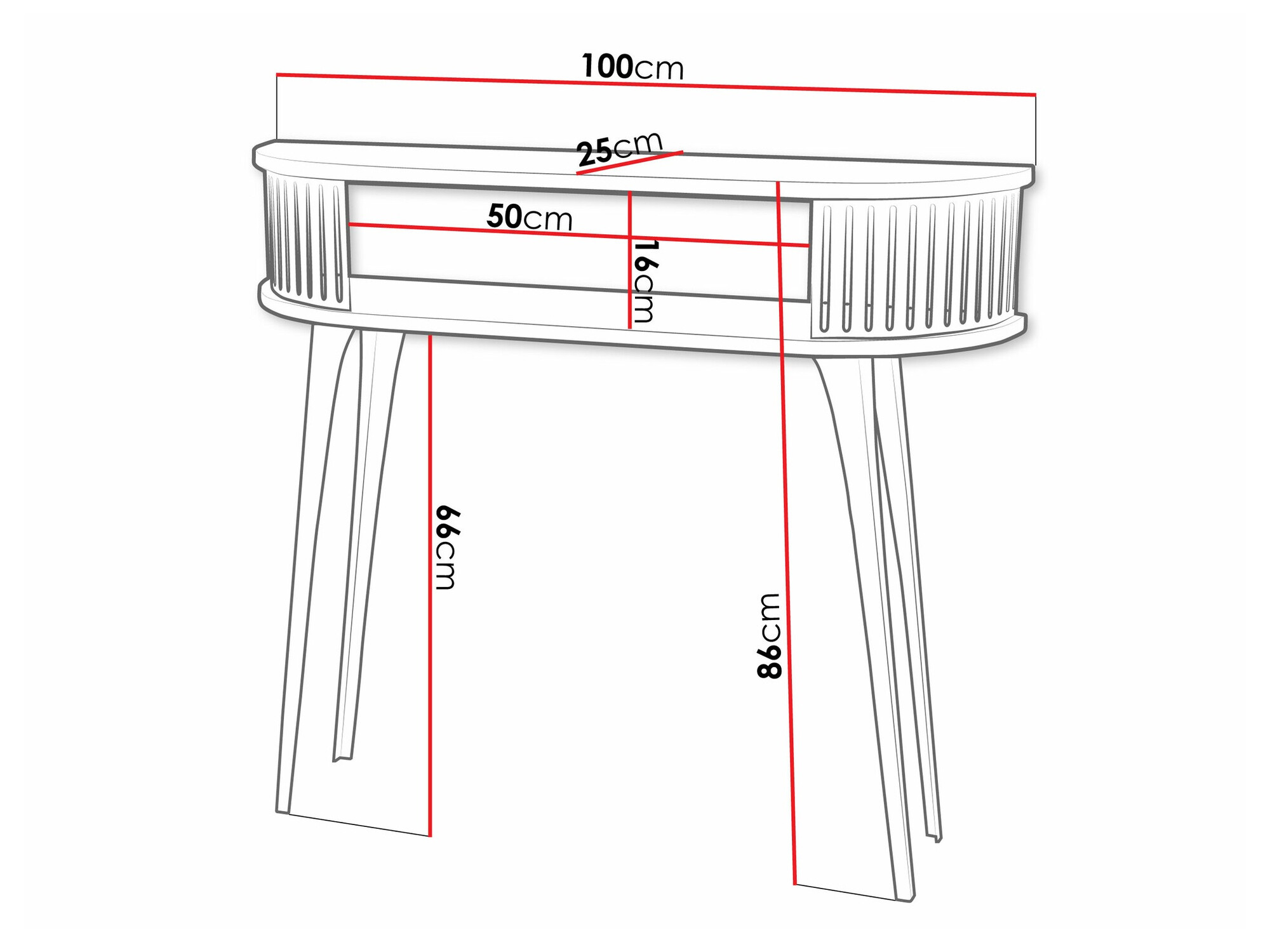 Konzolni stočić Sordore 111 (Crno + Zanatski zlatni hrast)