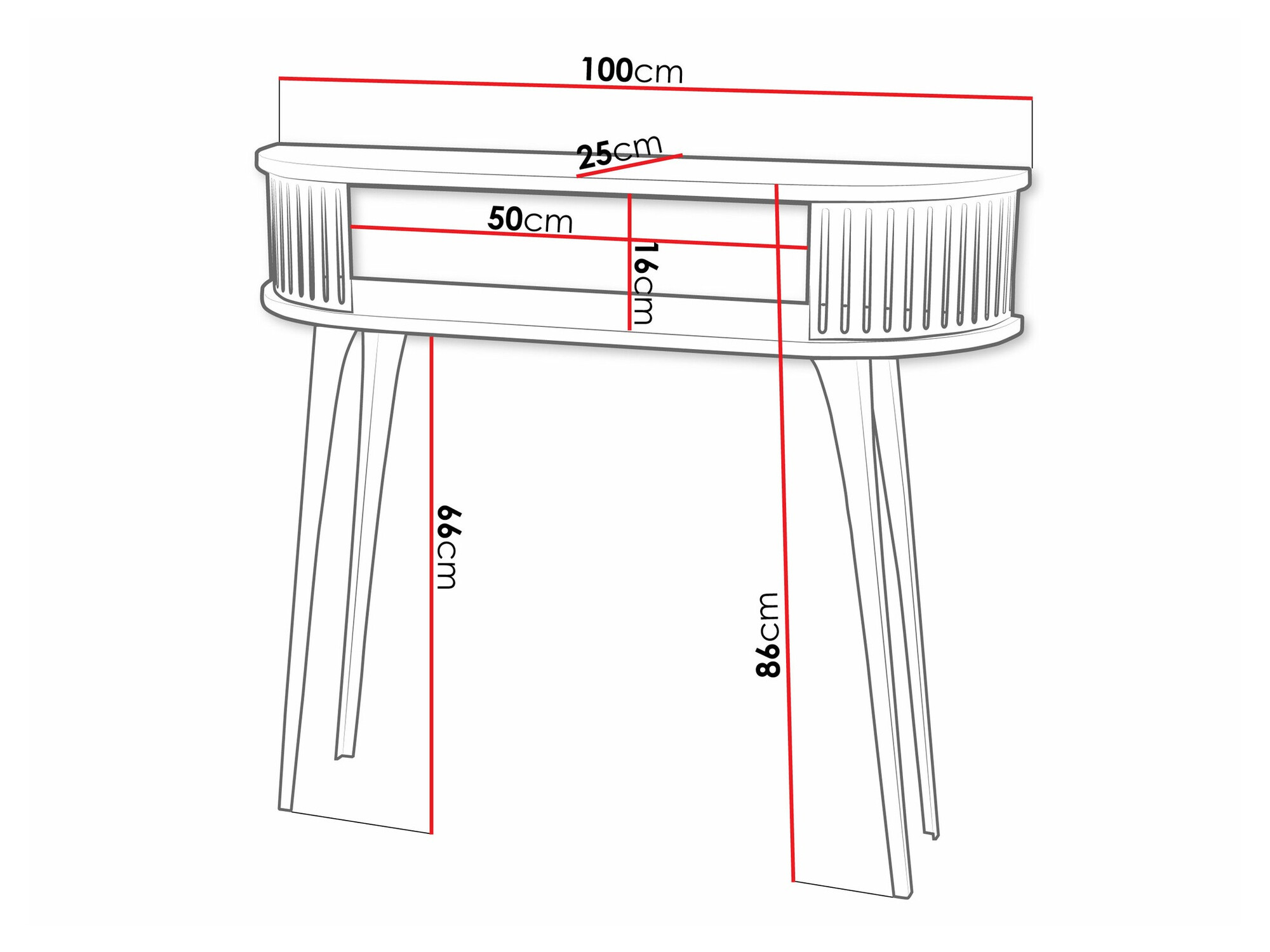 Konzolni stočić Sordore 113 (Roza + Beli mermer)