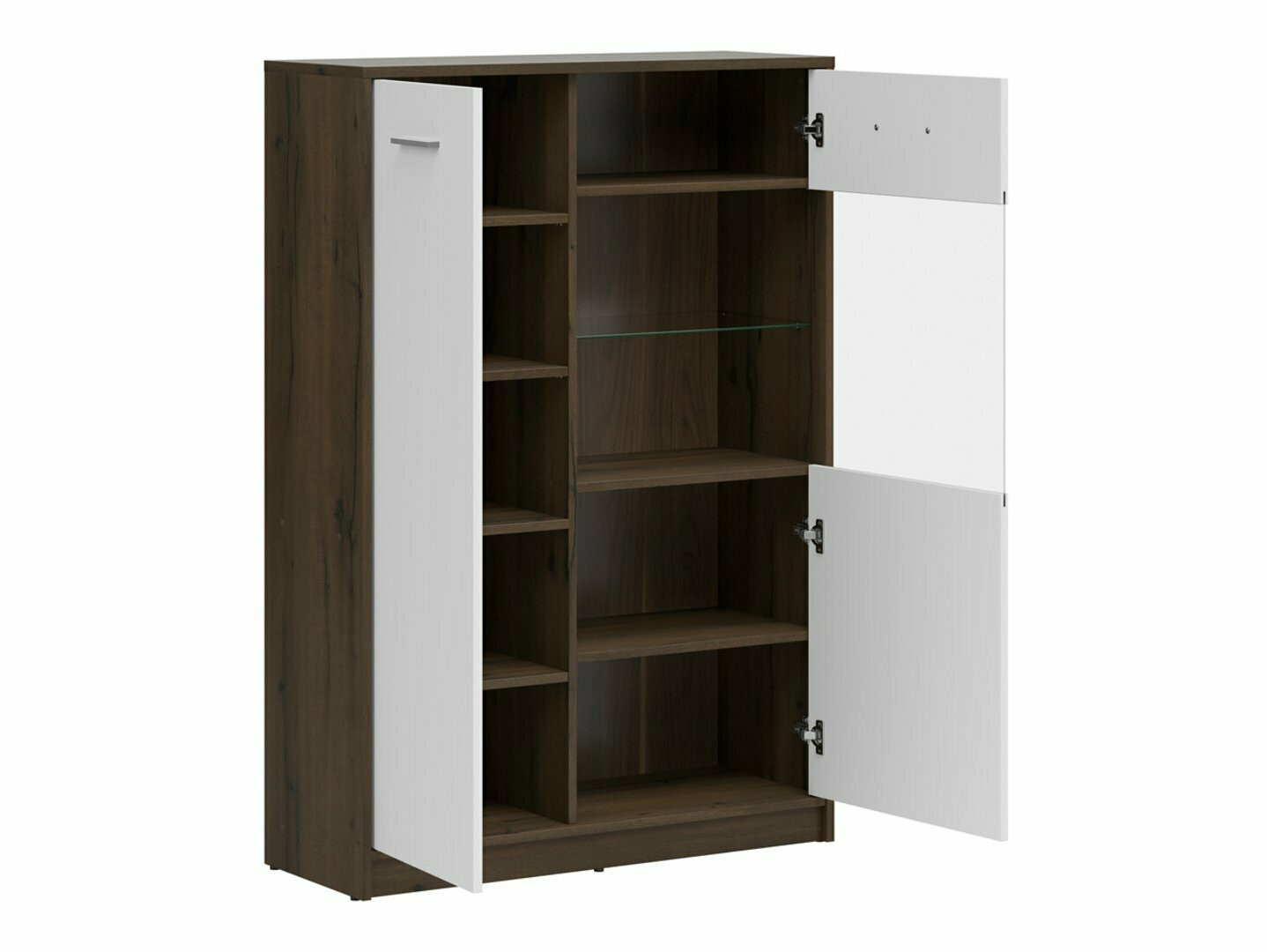 Polica Novsore 138 (Tamni hrast + Belo)