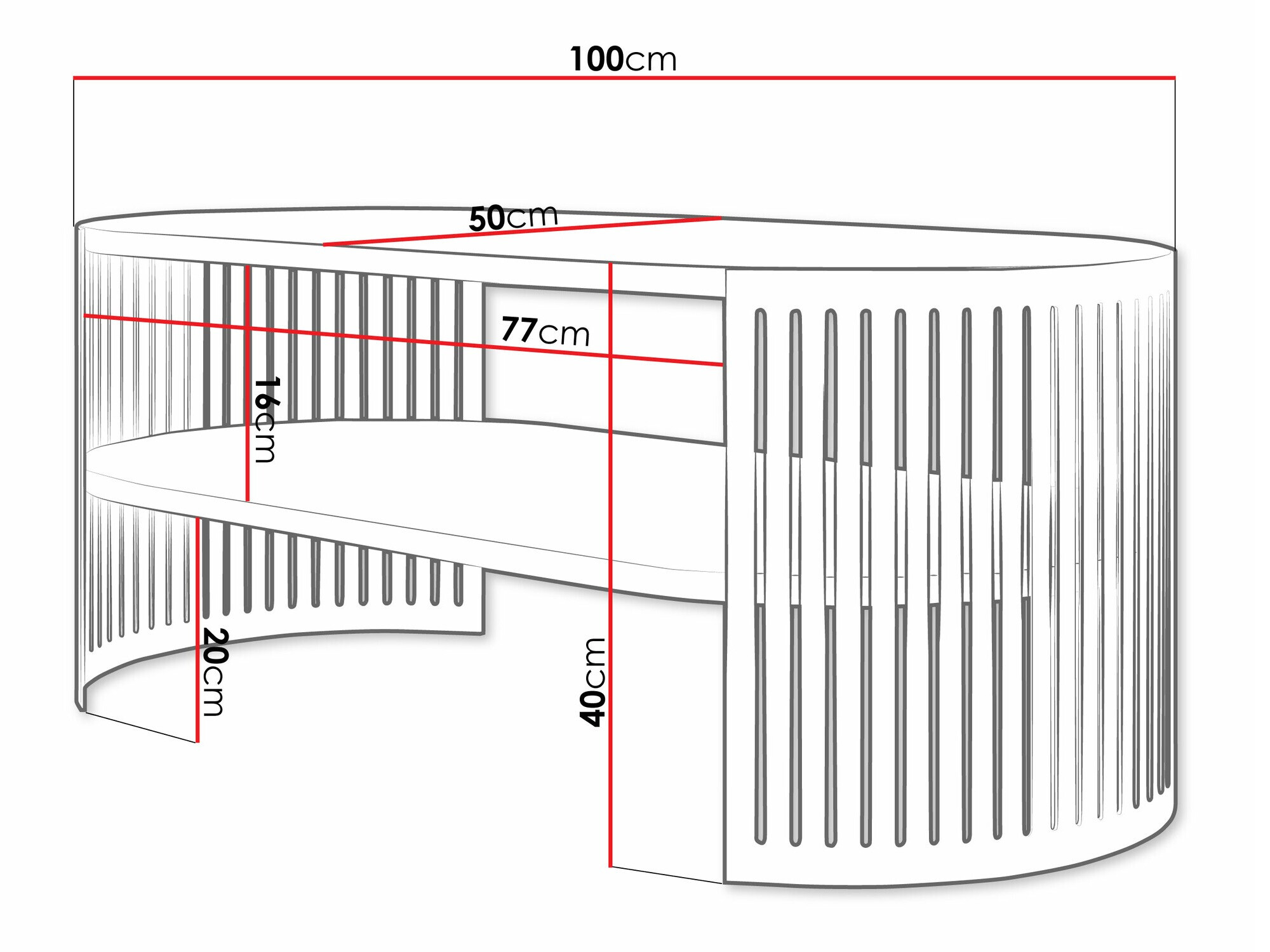 Stočić za kafu Sordore 116 (Zlatna + Belo)