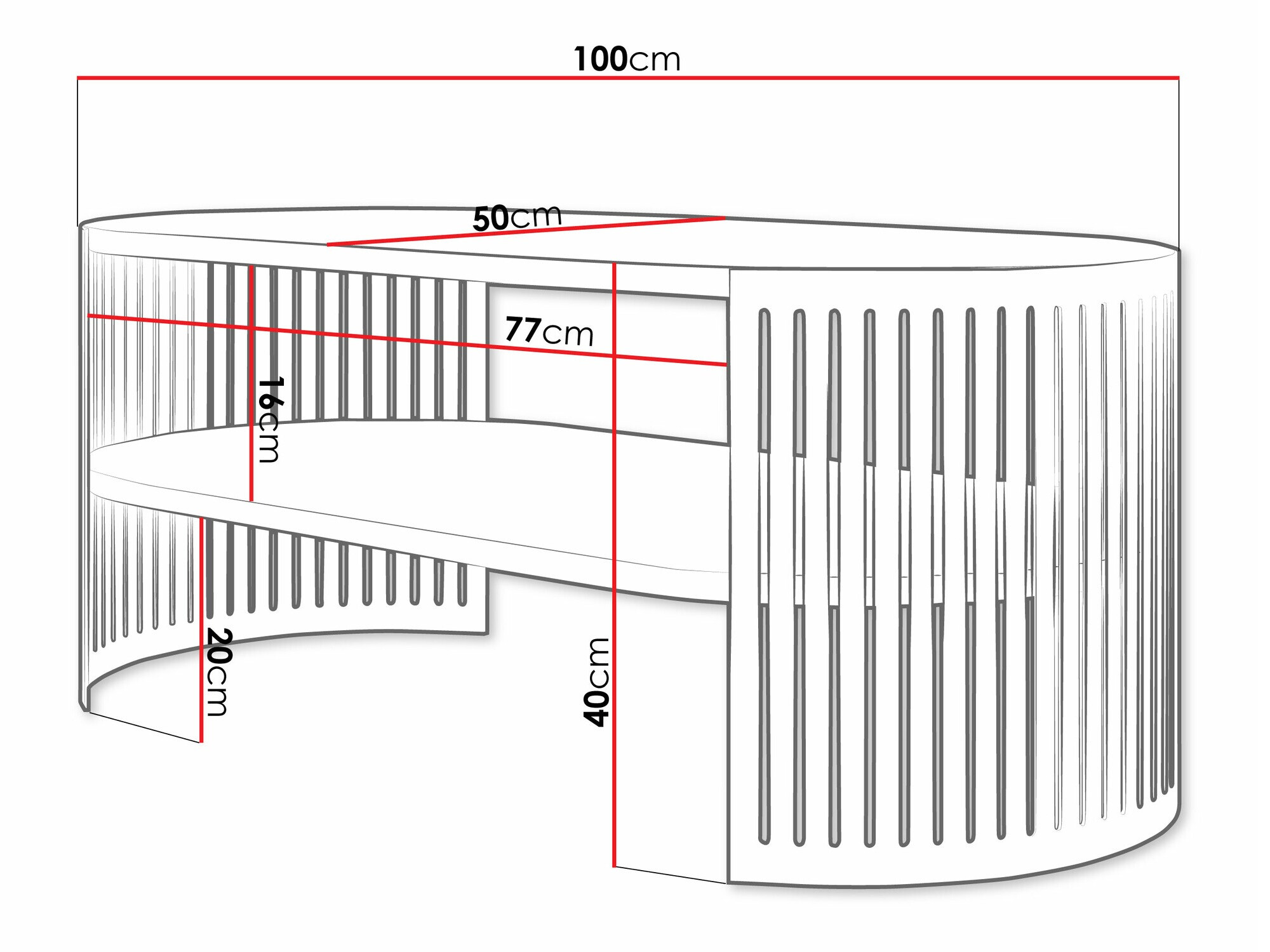 Stočić za kafu Sordore 117 (Ružičasta + Belo)