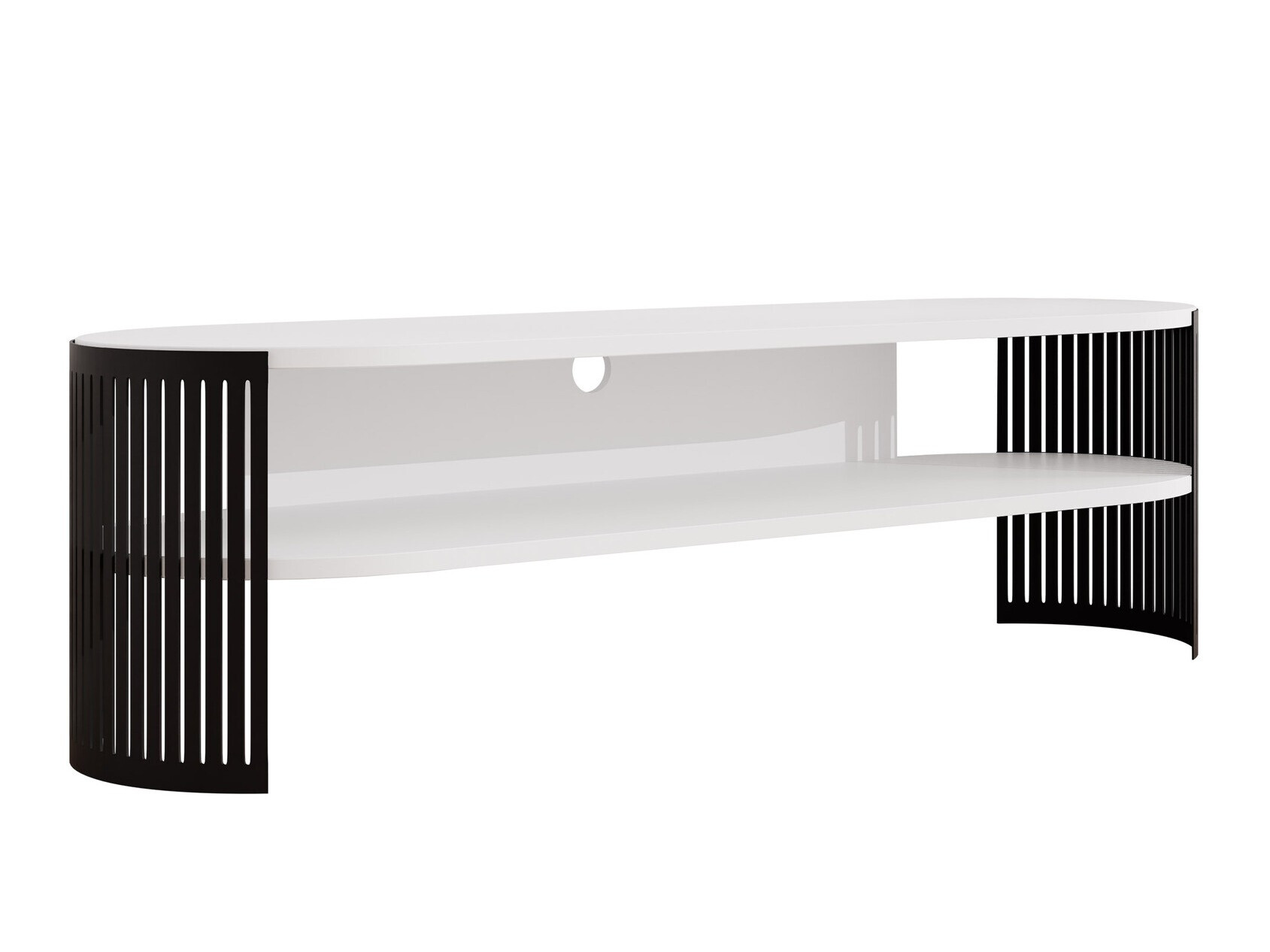 TV komoda Civer (Crno + Belo)