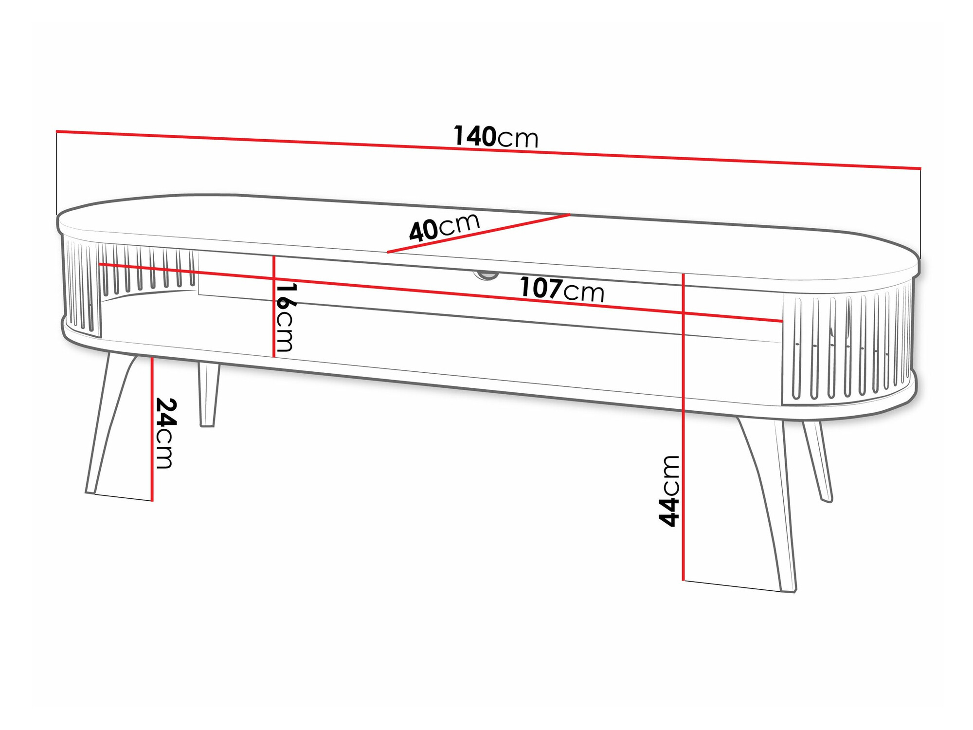 TV sto Sordore 108 (Crno + Beli mermer)