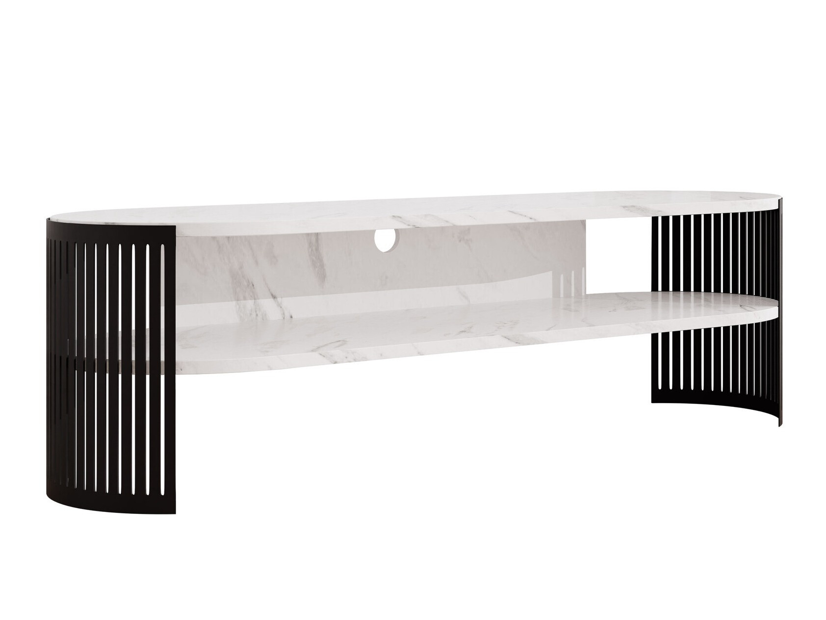 TV sto Sordore 121 (Crno + Beli mermer)