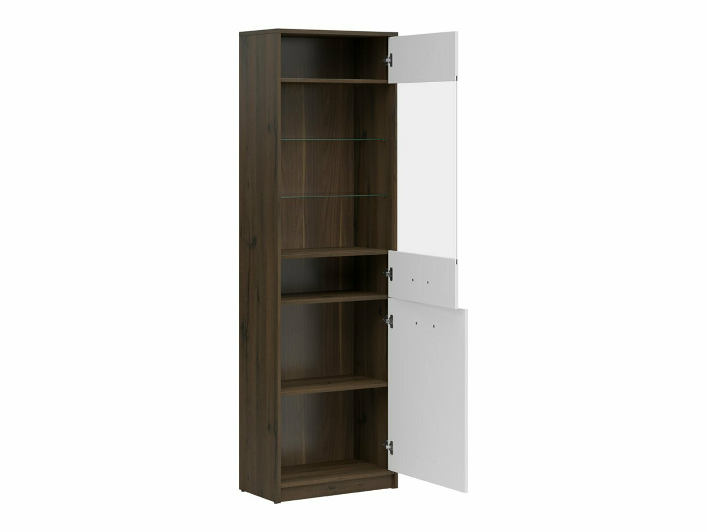 Polica Novsore 136 (Tamni hrast + Belo)