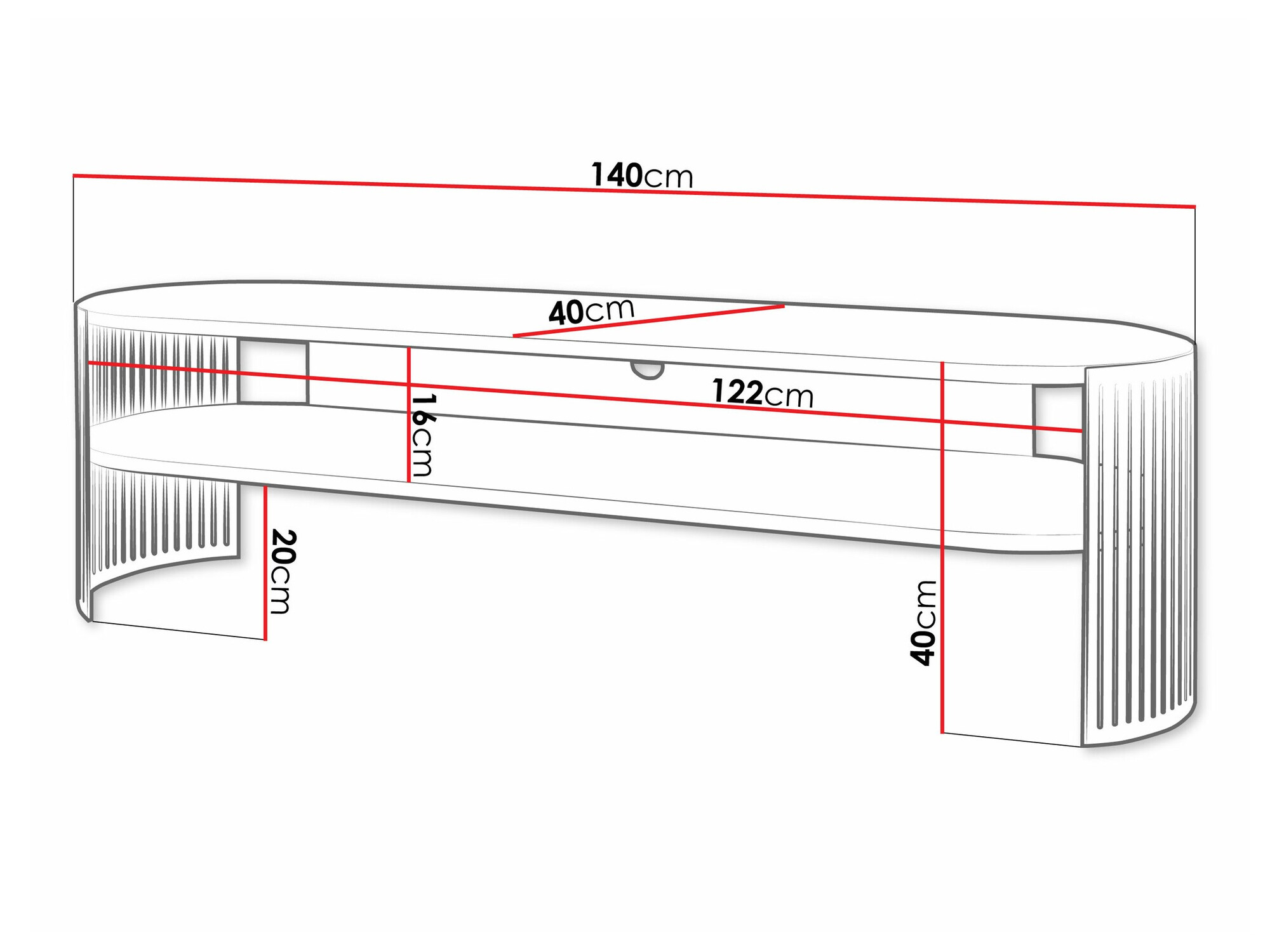 TV sto Sordore 123 (Roza + Beli mermer)