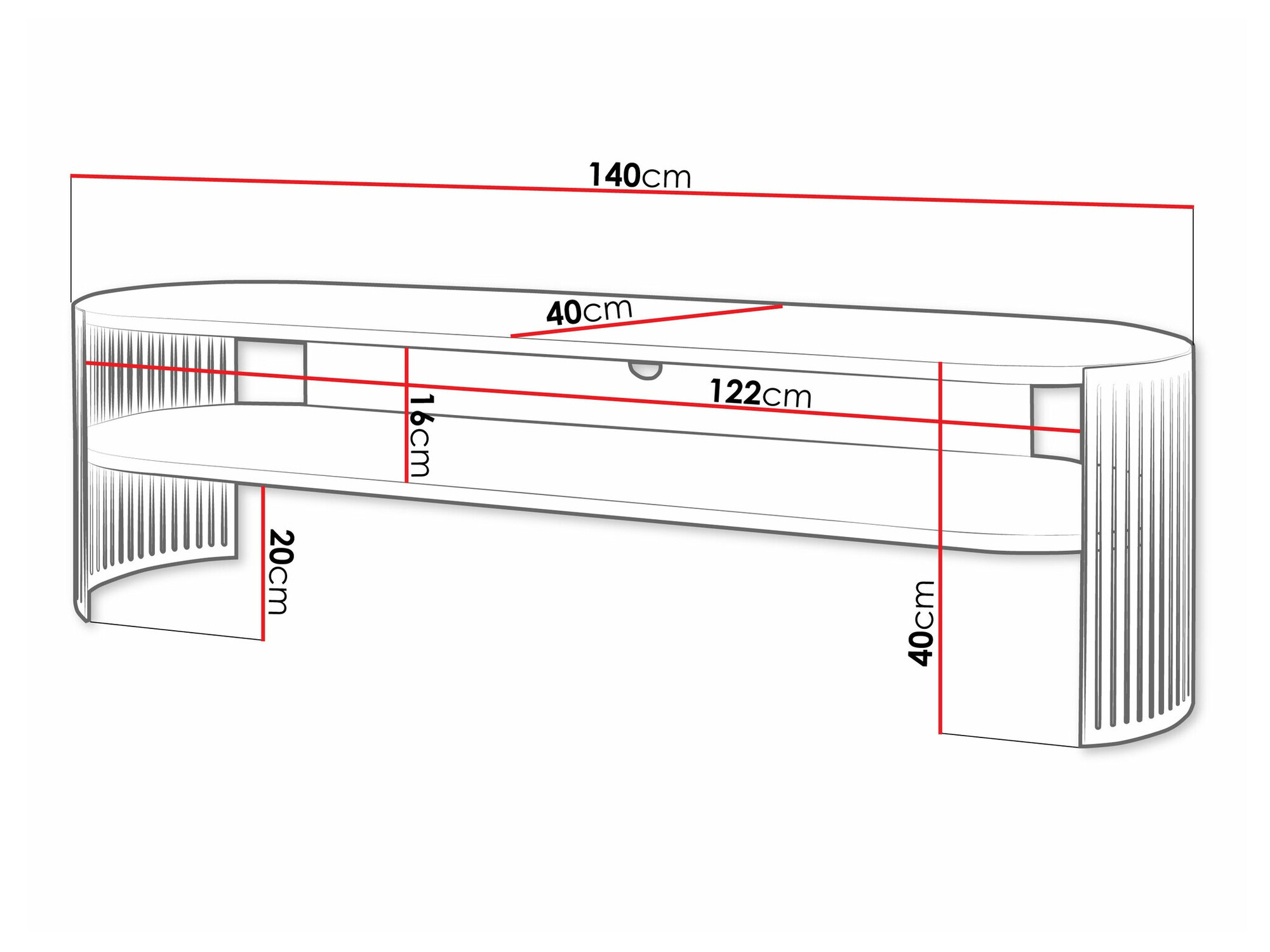 TV sto Sordore 123 (Roza + Crni mermer)