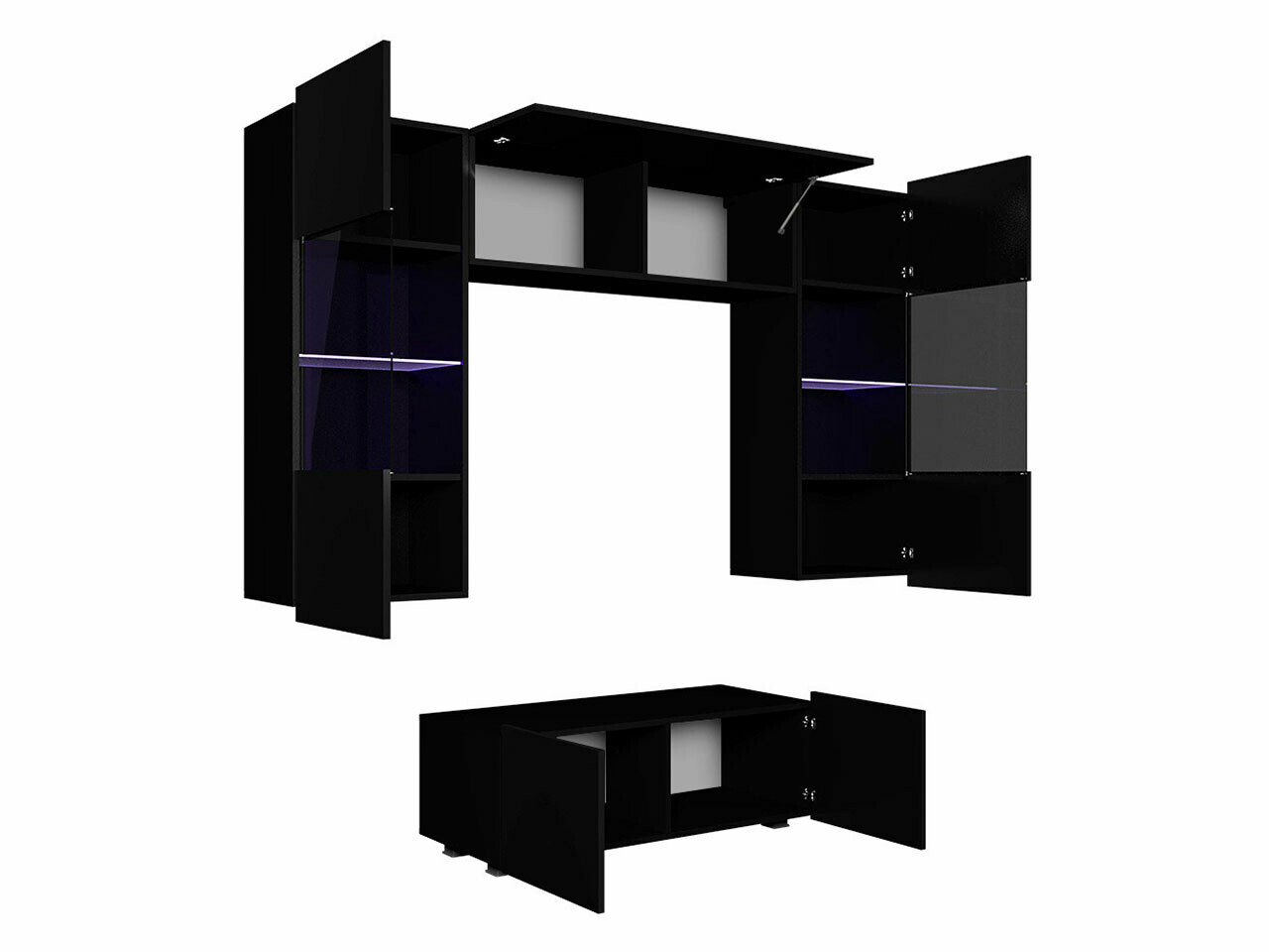 Set za dnevnu sobu Tivdalu 114 (Belo + Crno)