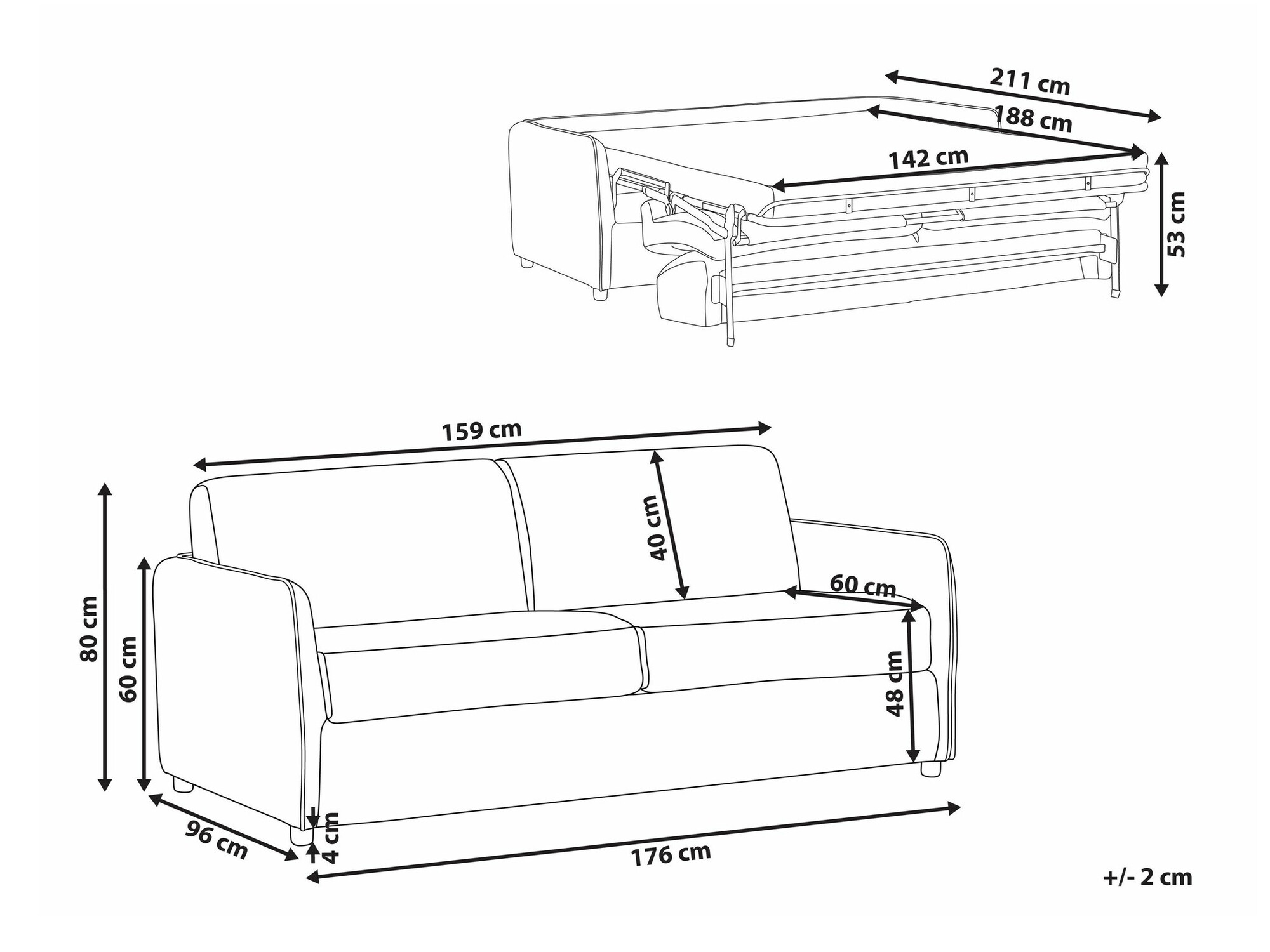 Sofa na razvlačenje Berwyn 2403 (Smeđa)