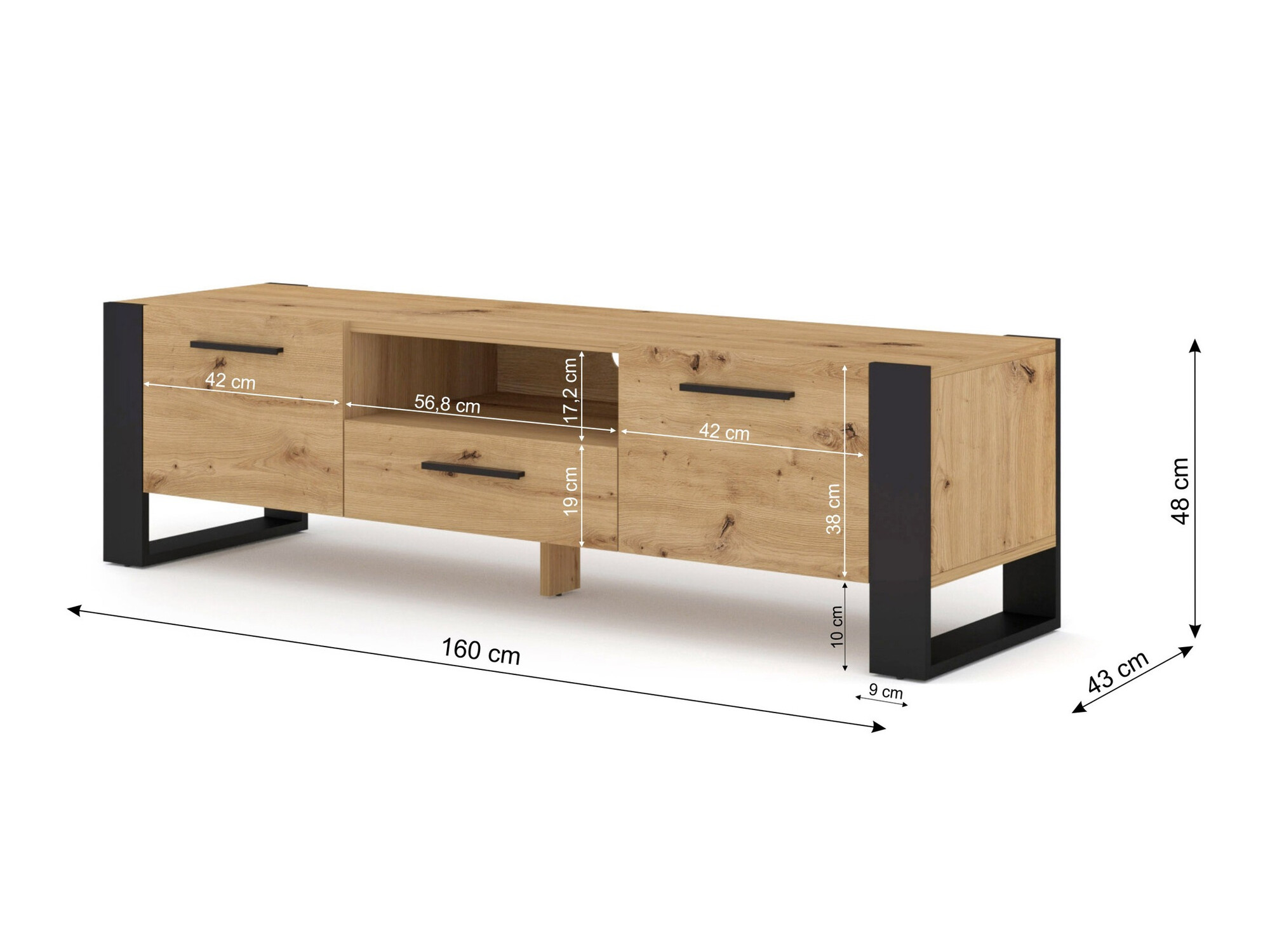 TV komoda Cordoro 100 (Artisan hrast)