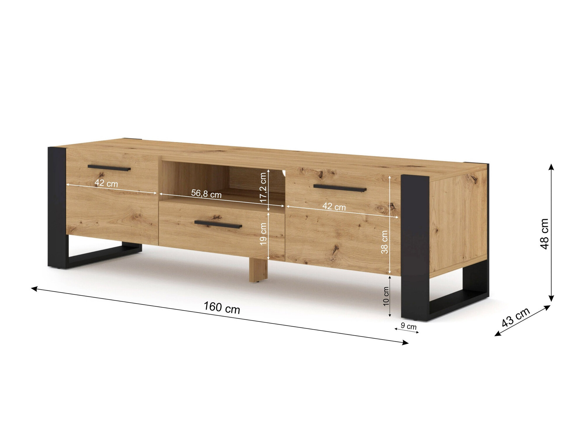 TV komoda Cordoro 100 (Belo)