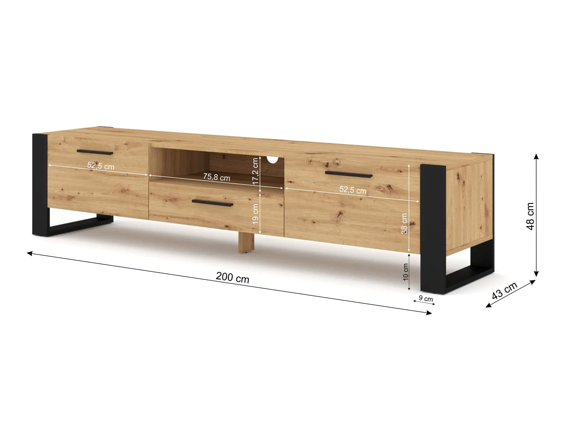 TV komoda Cordoro 101 (Artisan hrast)