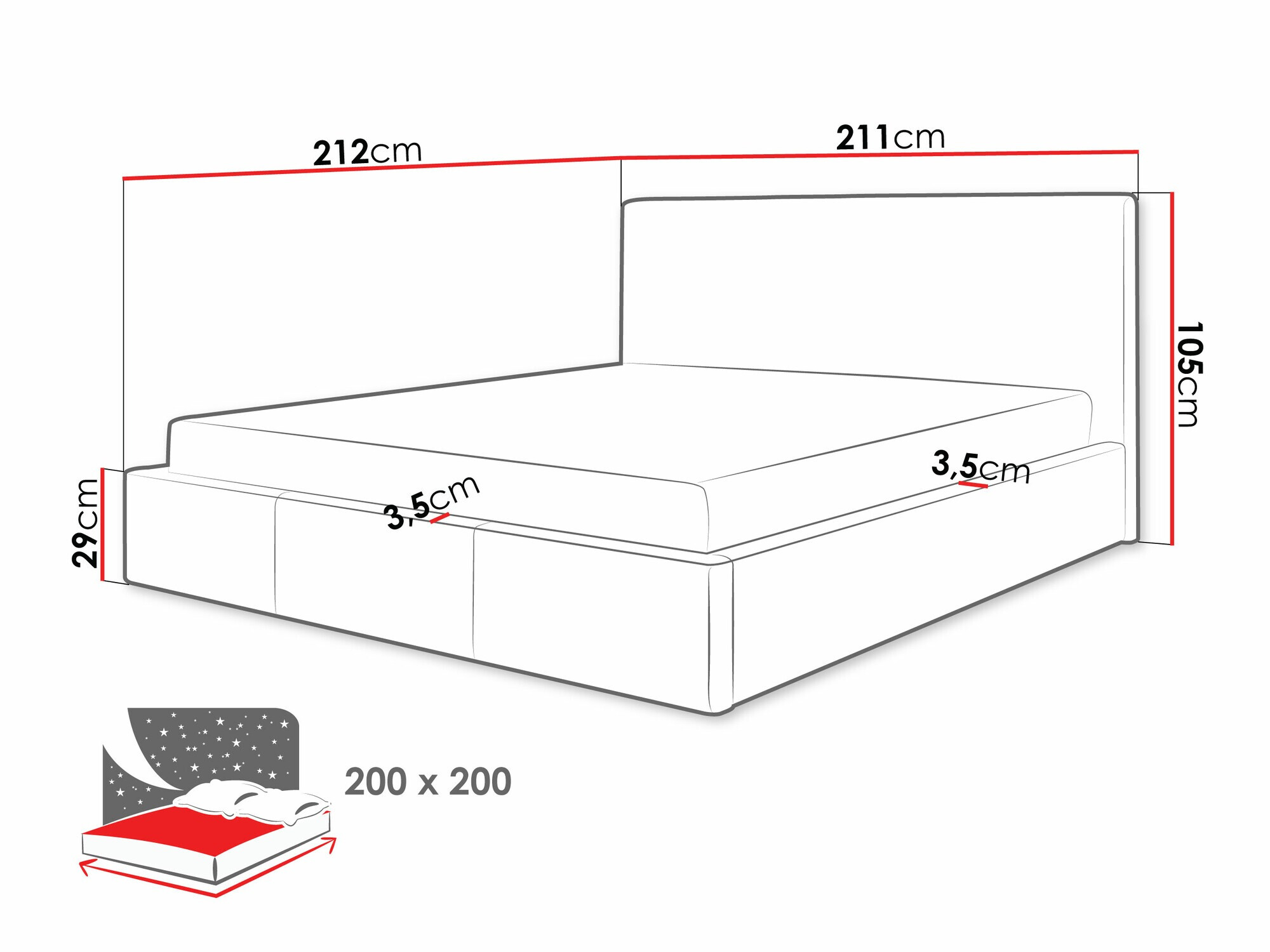 Krevet ComfiDream 125 (Bergamo 97)